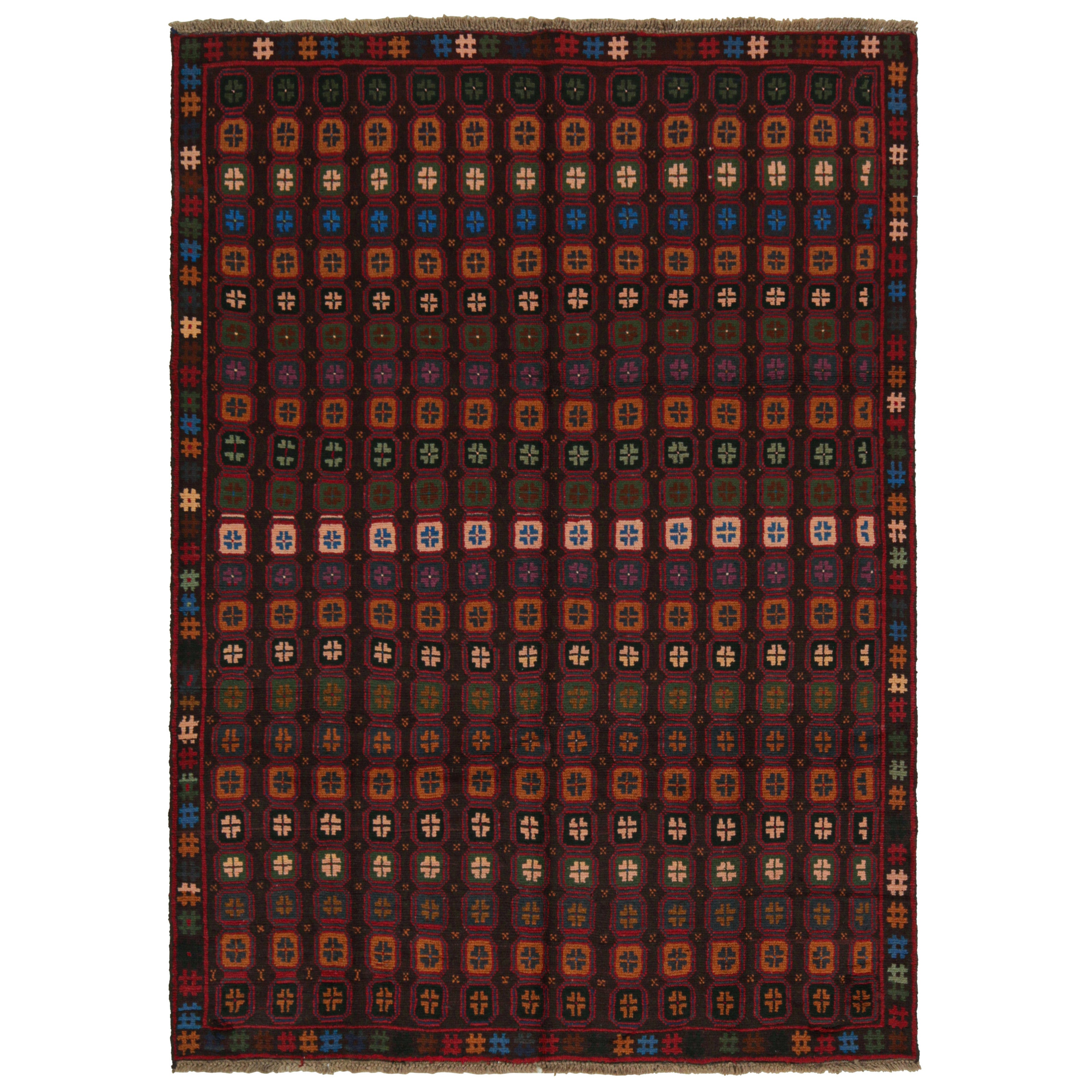 Rug & Kilim’s Baluch Tribal Rug with Colorful Geometric Patterns