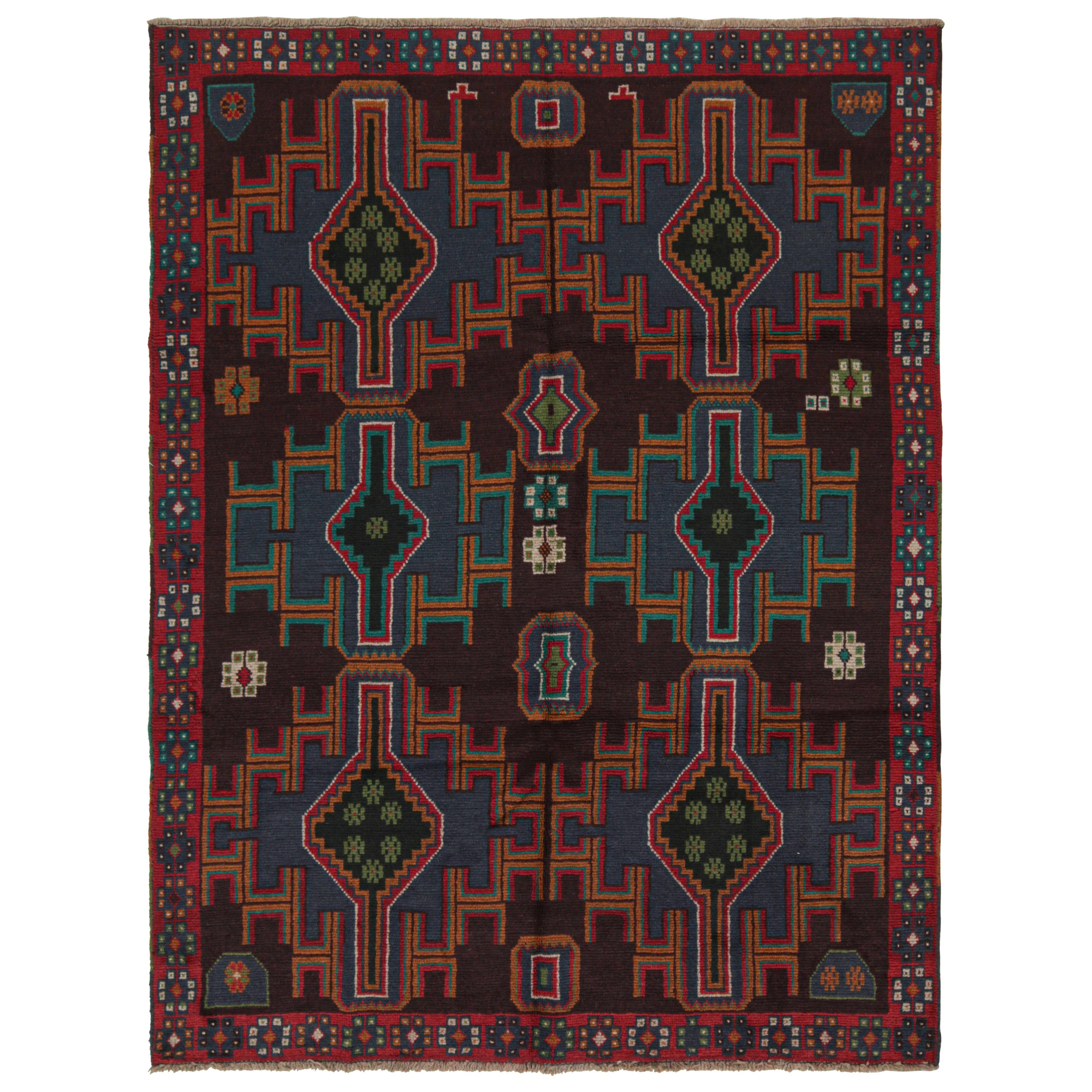 Rug & Kilim’s Baluch Tribal Rug with Colorful Geometric Patterns