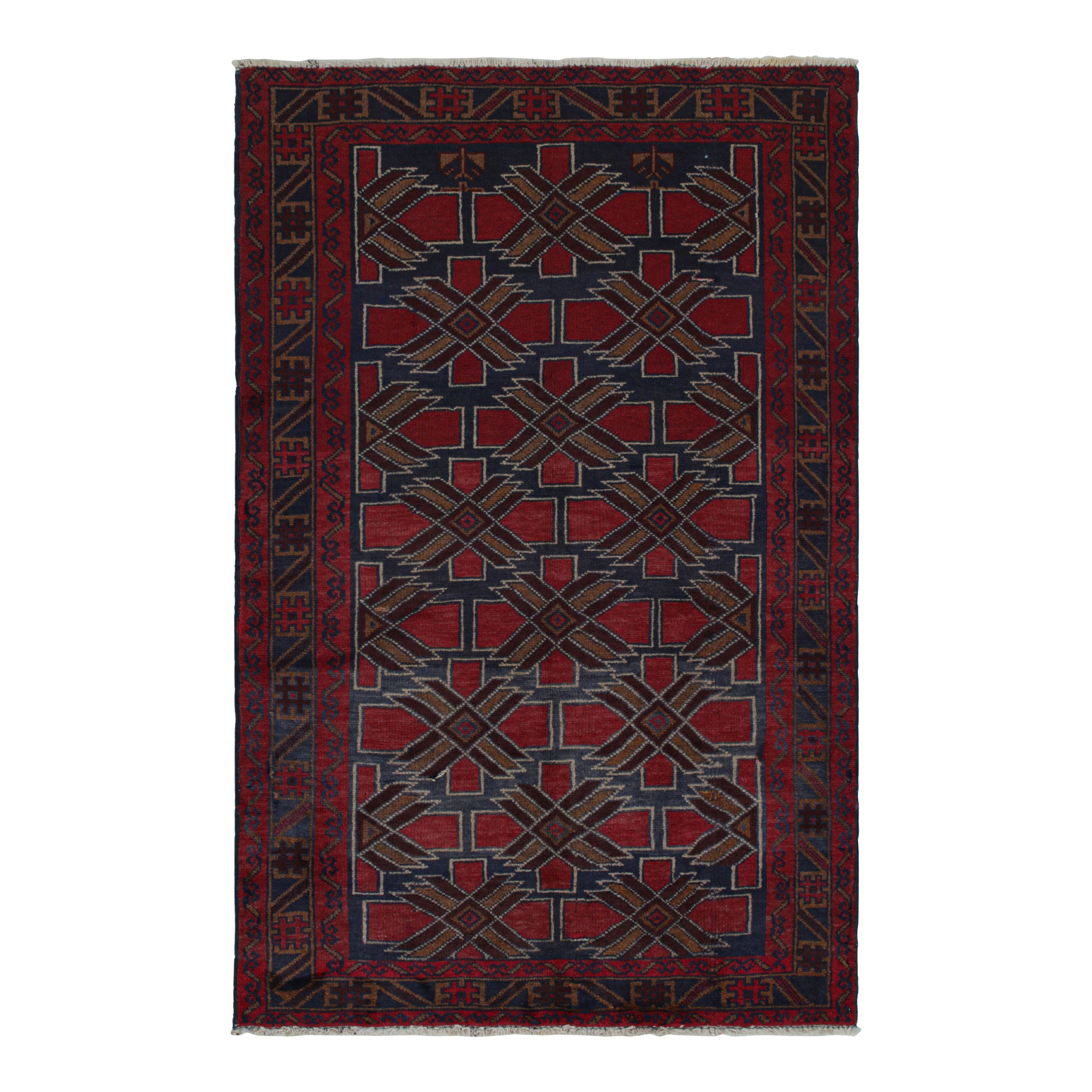 Rug & Kilim’s Baluch Tribal Rug with Colorful Geometric Patterns For Sale