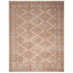 Rug & Kilim’s Beige and Blue Wool Rug from the Homage Collection