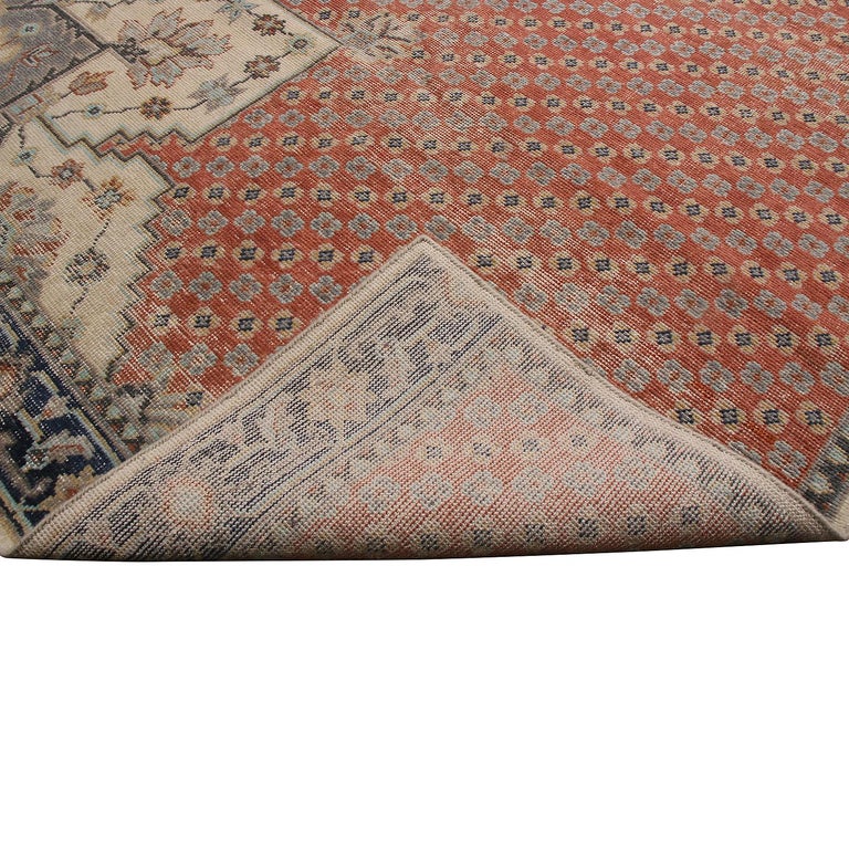 Rug and Kilim’s Beige-Blue and Pink Wool Rug from the Homage Collection ...