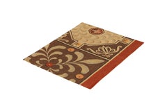 Rug & Kilim's Beige Brown 18th Century European Style Contemporary Flat-Weave