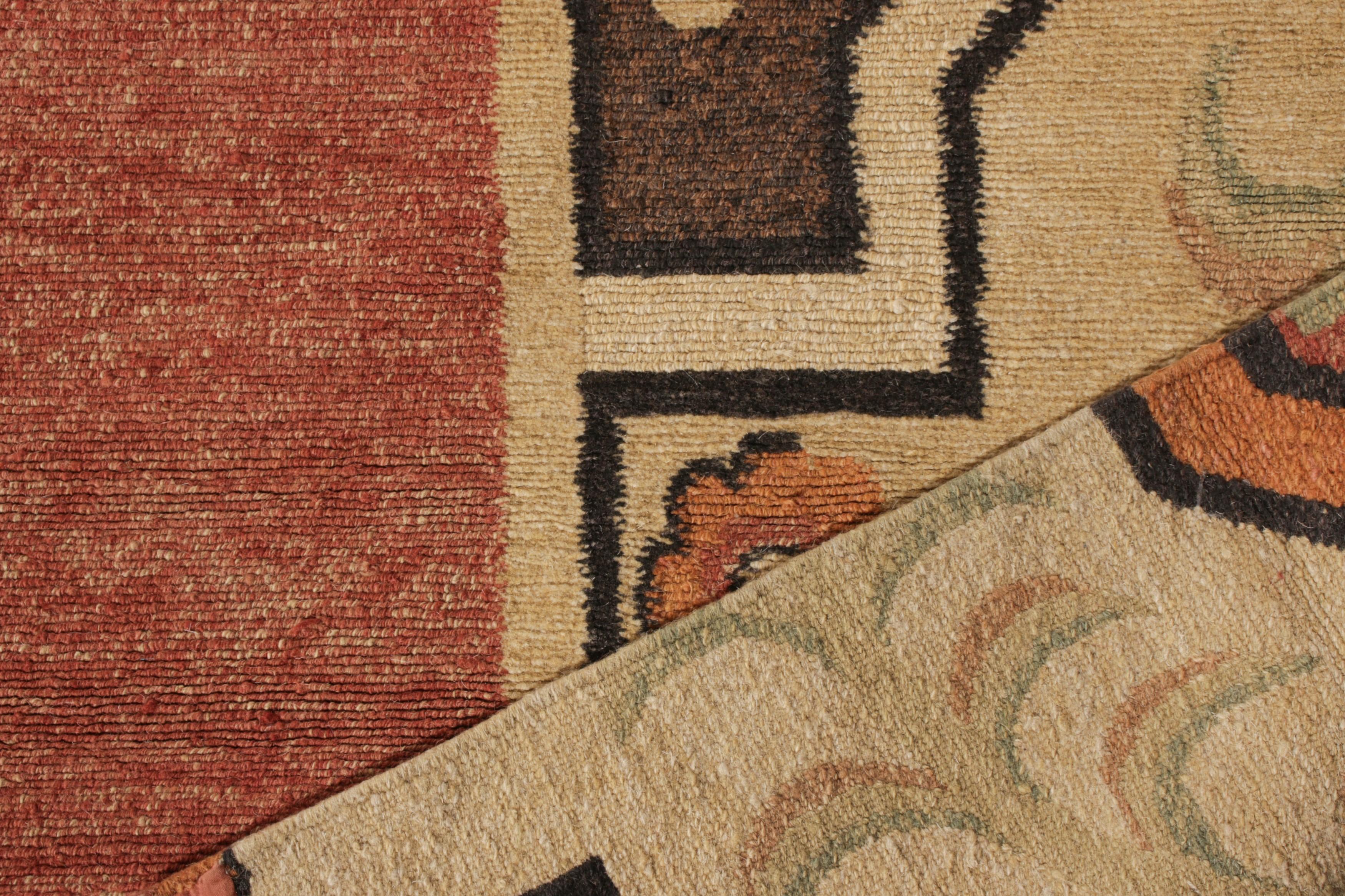 Teppich & Kelim-Beige Braun 18. Jahrhundert European Style Zeitgenössisches Flachgewebe (21. Jahrhundert und zeitgenössisch) im Angebot