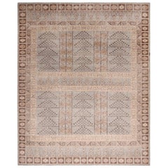 Rug & Kilim’s Beige-Brown and Blue Wool Rug from the Homage Collection