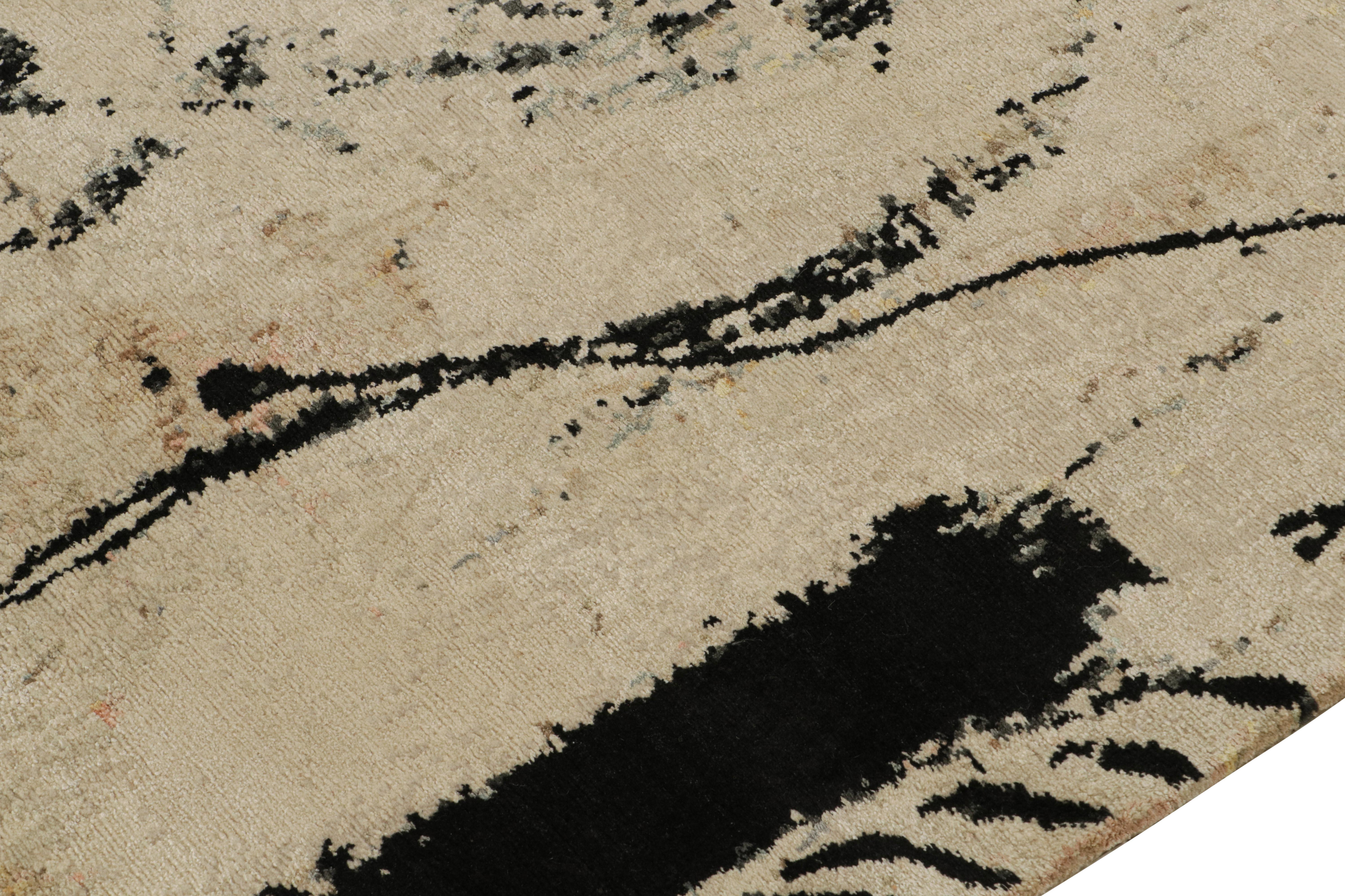 Rug & Kilim's Bell And Chime Abstrakter Teppich von Arthur Lanyon (Handgeknüpft) im Angebot
