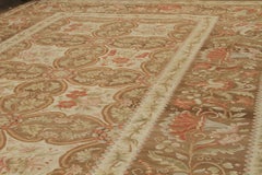 Rug & Kilim’s Bessarabian Style Rug in Beige Brown European Floral Pattern