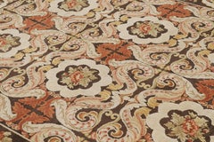 Rug & Kilim's Tapis de style bessarabien en Brown avec motifs floraux et médaillons