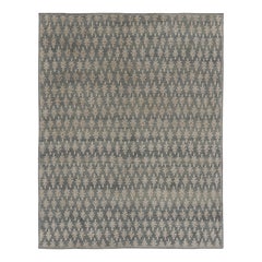 Rug 
Kilim’s Block Print Rug Design in Brown with Gray Floral Motifs