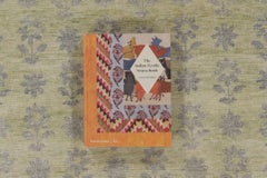 Rug & Kilim’s Block Print Rug with Gray, Chartreuse and Ochre Floral Patterns