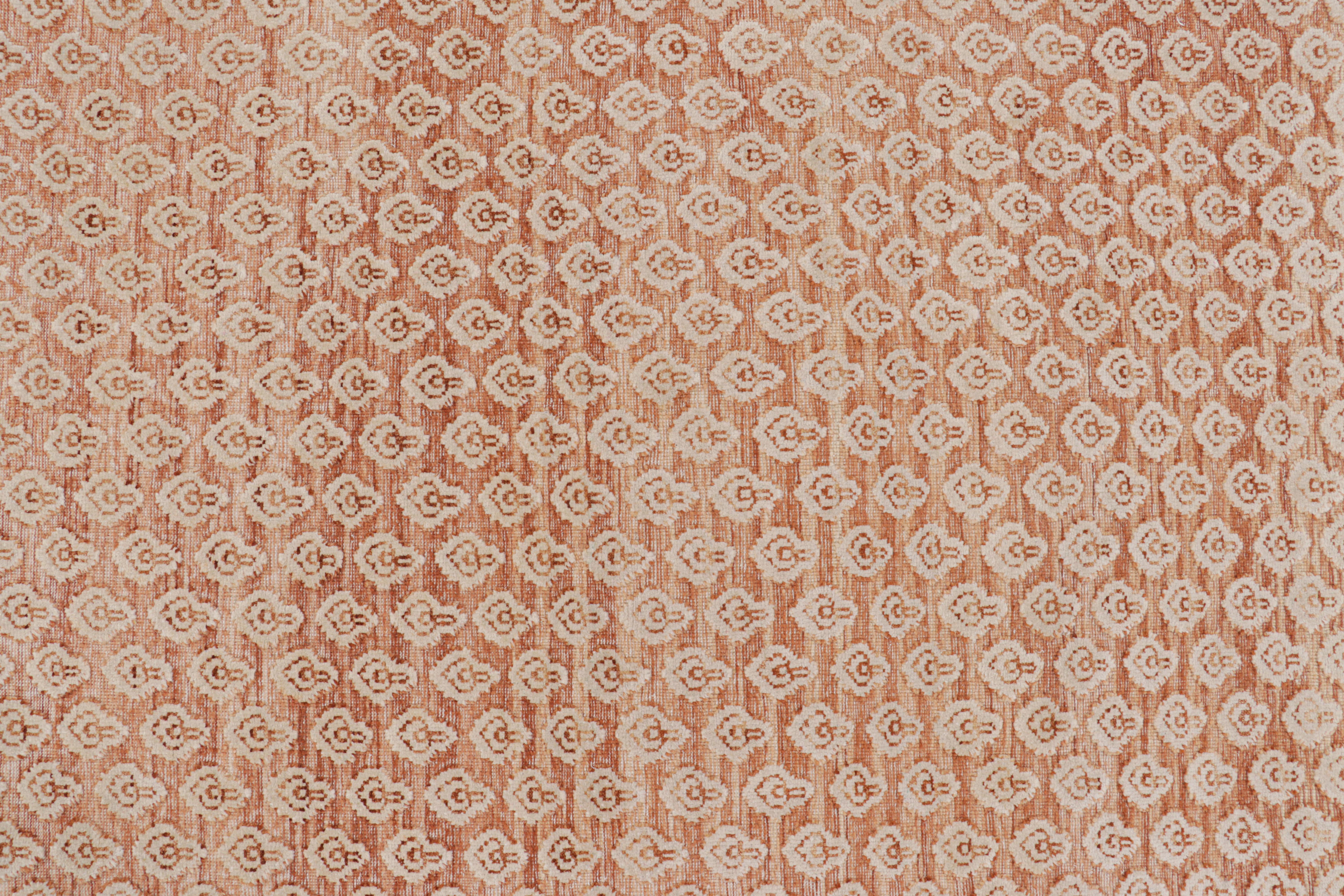 Rug & Kilim's Blockdruck-Läufer in Rot und Rosa mit weißem Blumenmuster im Zustand „Neu“ im Angebot in Long Island City, NY