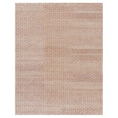 Tapis de course rouge et rose à motif floral blanc de Rug & Kilim