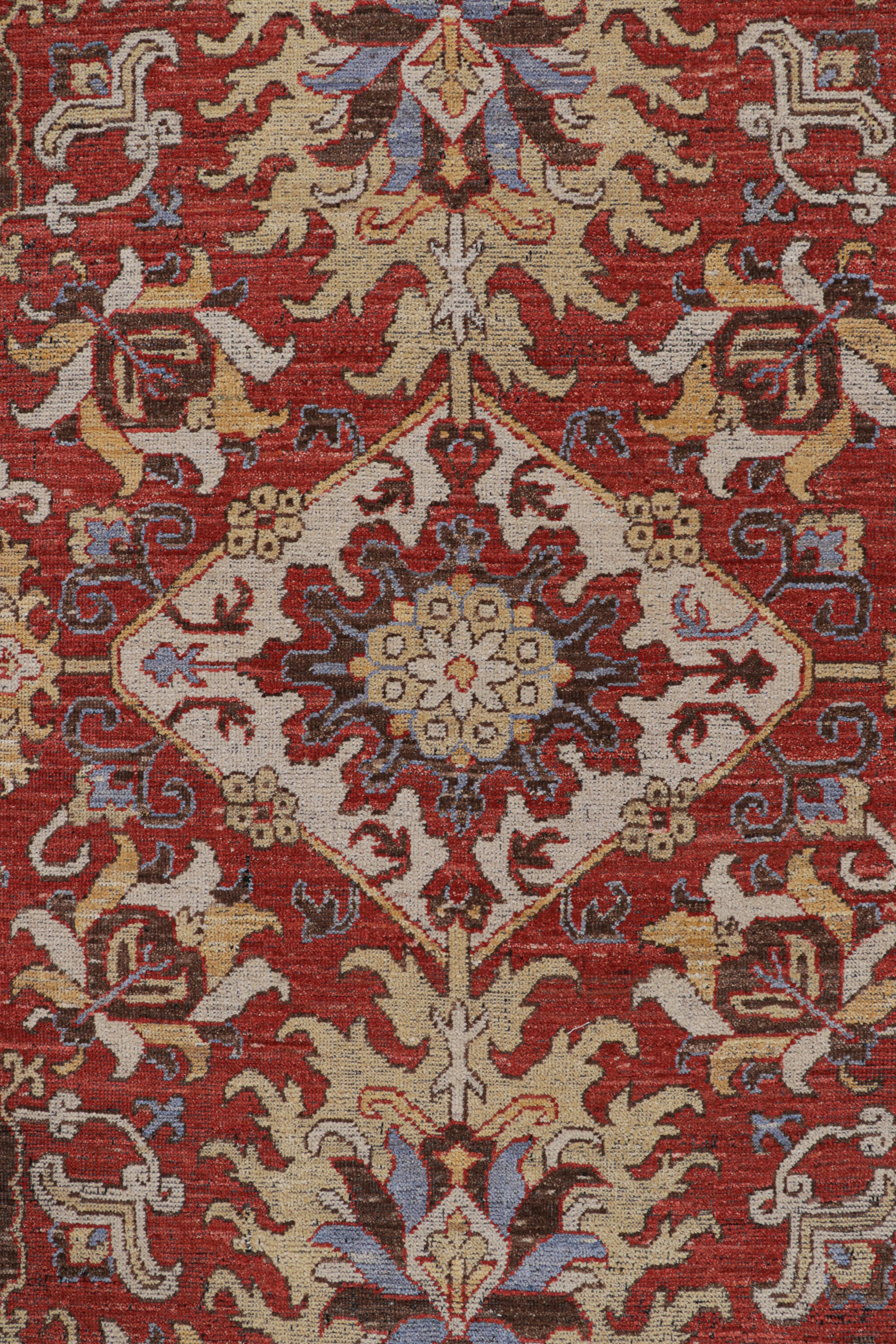 Alfombra Burano de Rug & Kilim de estilo Kuba caucásico en rojo con estampado floral en flor Siglo XXI y contemporáneo en venta
