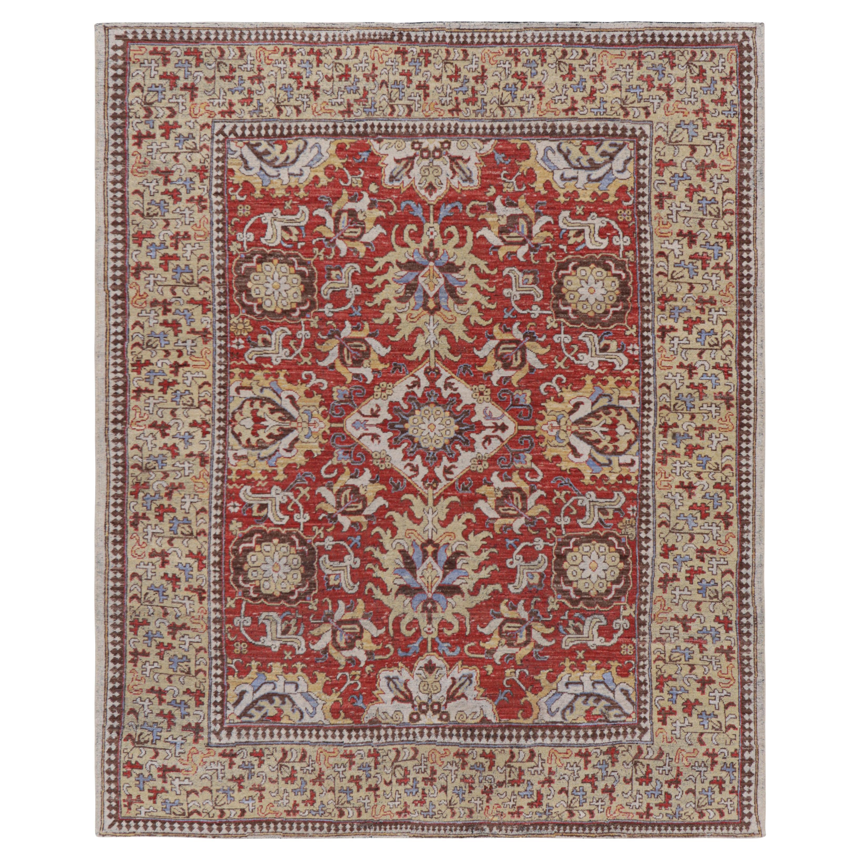 Alfombra Burano de Rug & Kilim de estilo Kuba caucásico en rojo con estampado floral en flor en venta