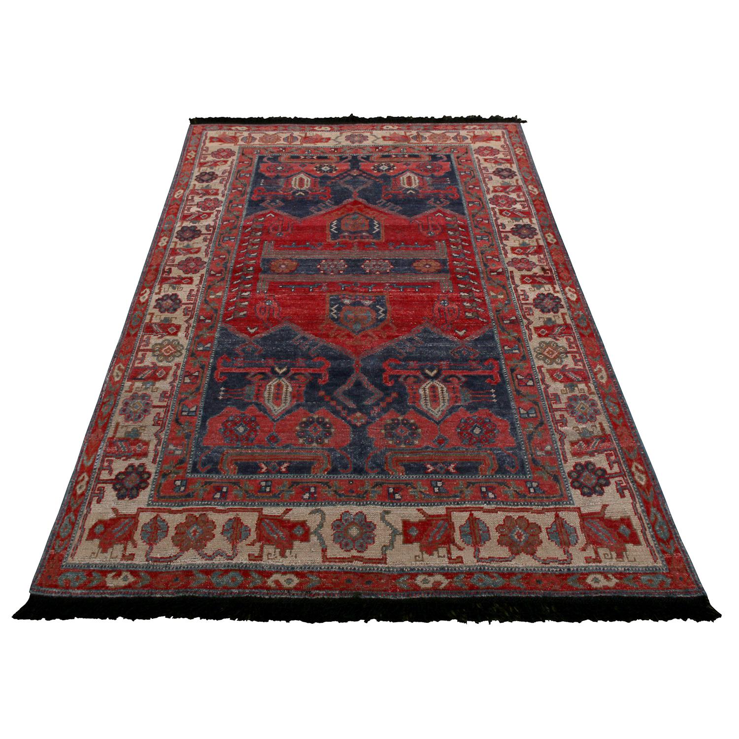 Hand knotted in an exceptionally soft Ghazni wool with a unique blend of yarns, this 5 x 7 custom rug hails from the latest additions to Rug 
Kilim’s Burano Collection, reputed for its pioneering method of capturing Classic patterns with