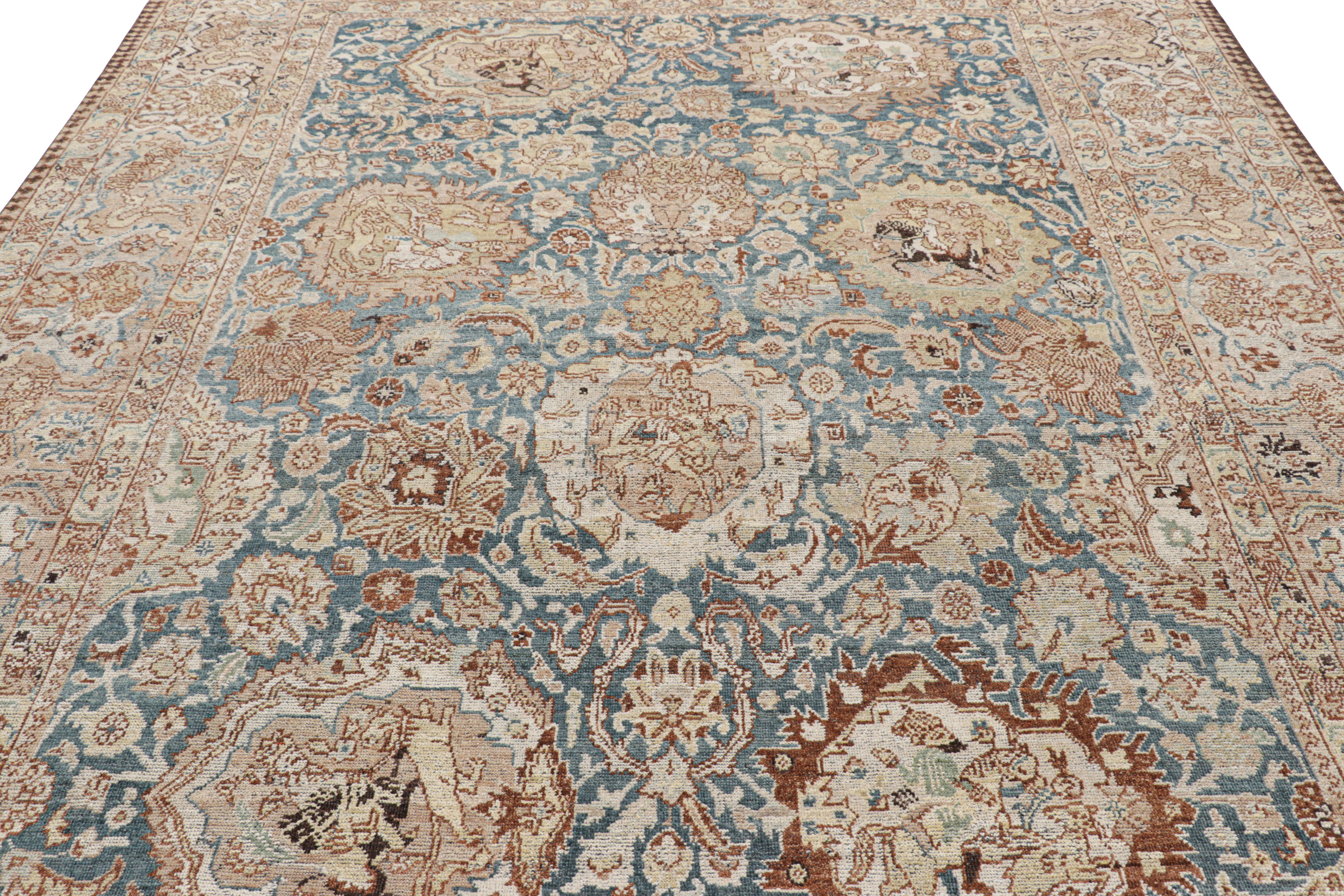 Hand-knotted in Ghazni wool, this 9x12 rug is a bold new addition to our Burano collection, inspired by an atypical early 20th-century Tabriz design among antique Persian rugs. 

On the Design: 

Keen eyes for detail may admire the hunting