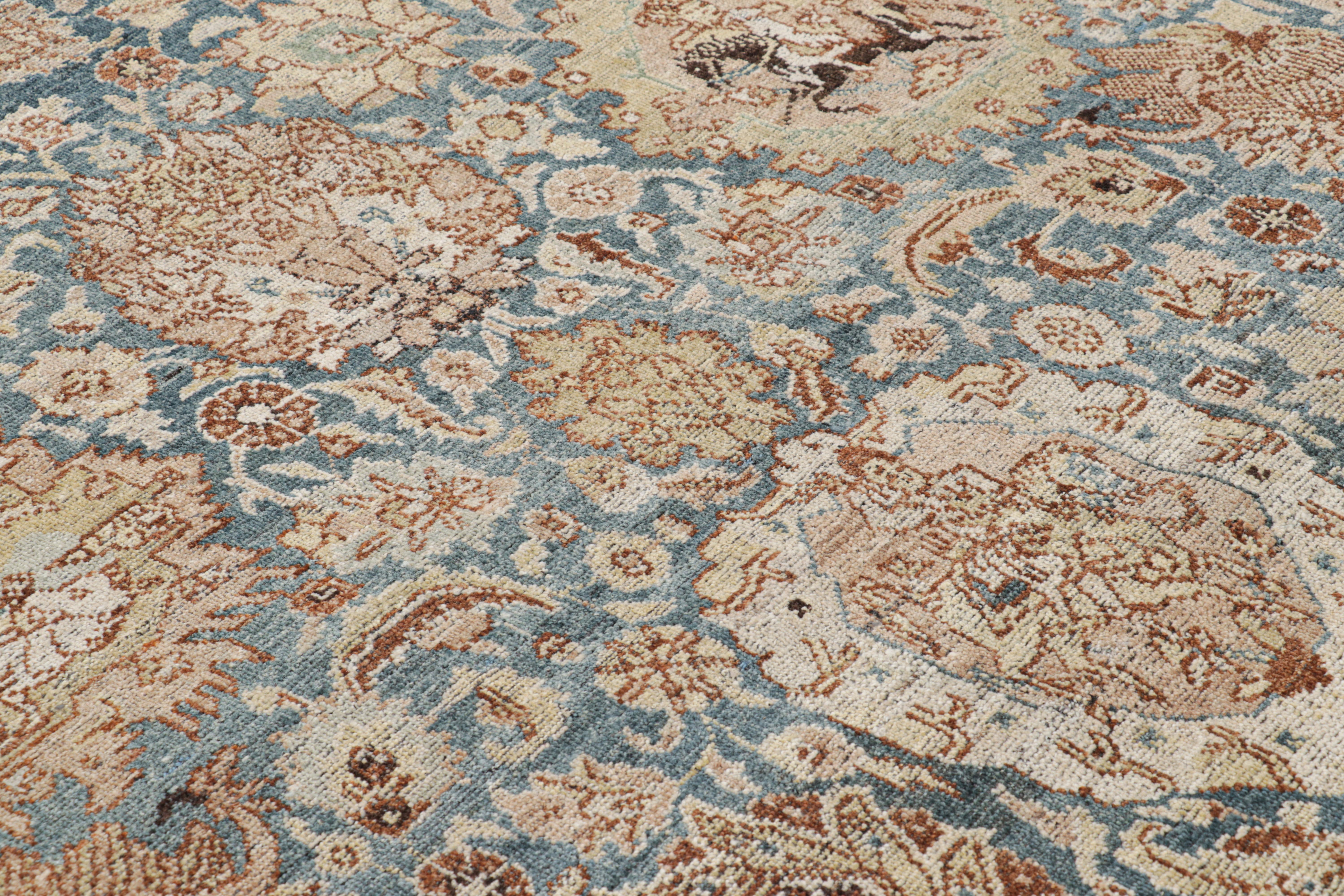 Tabriz Rug & Kilim’s Burano Persian Style Rug with Colorful Pictorials & Floral Pattern For Sale