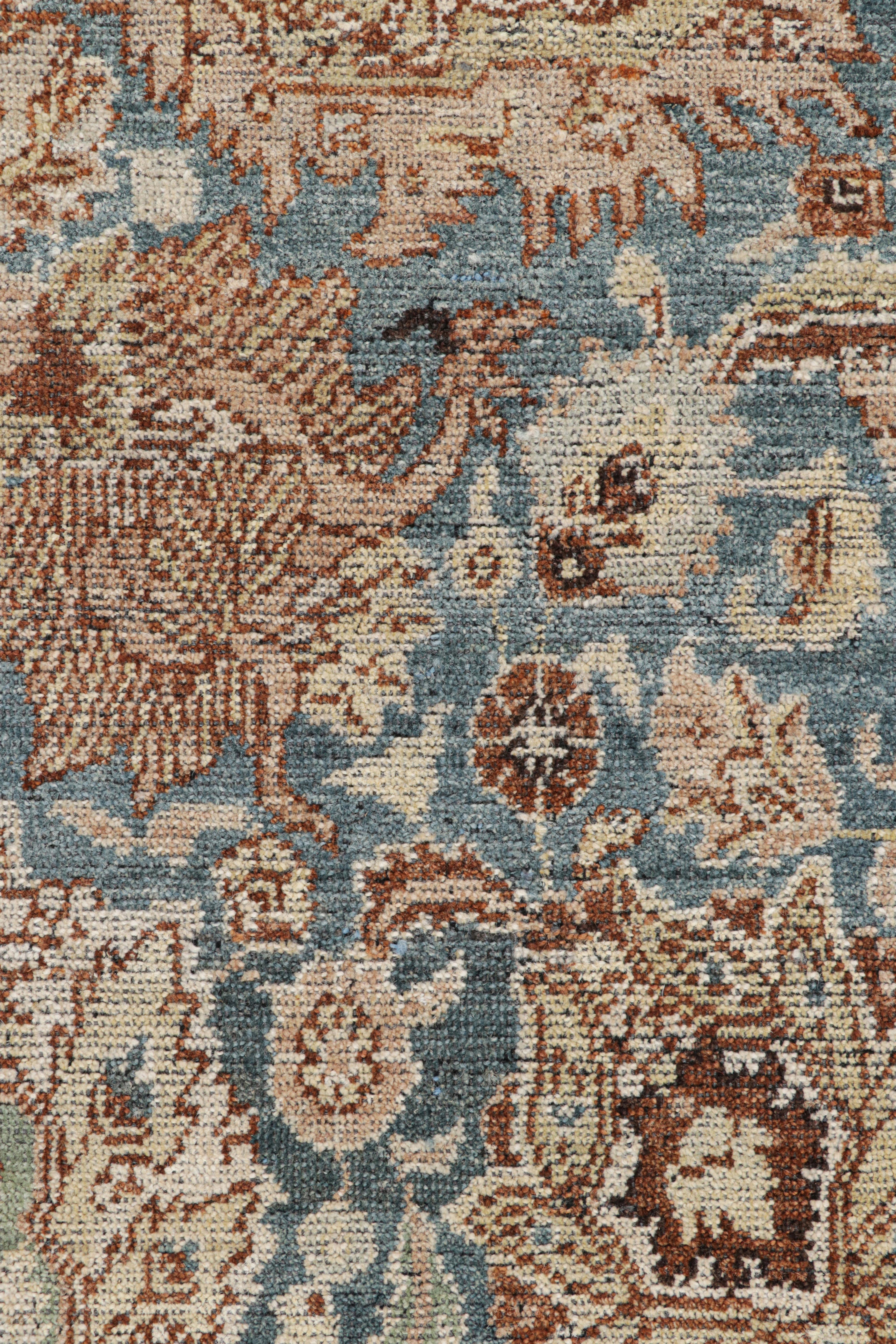 Contemporary Rug & Kilim’s Burano Persian Style Rug with Colorful Pictorials & Floral Pattern For Sale