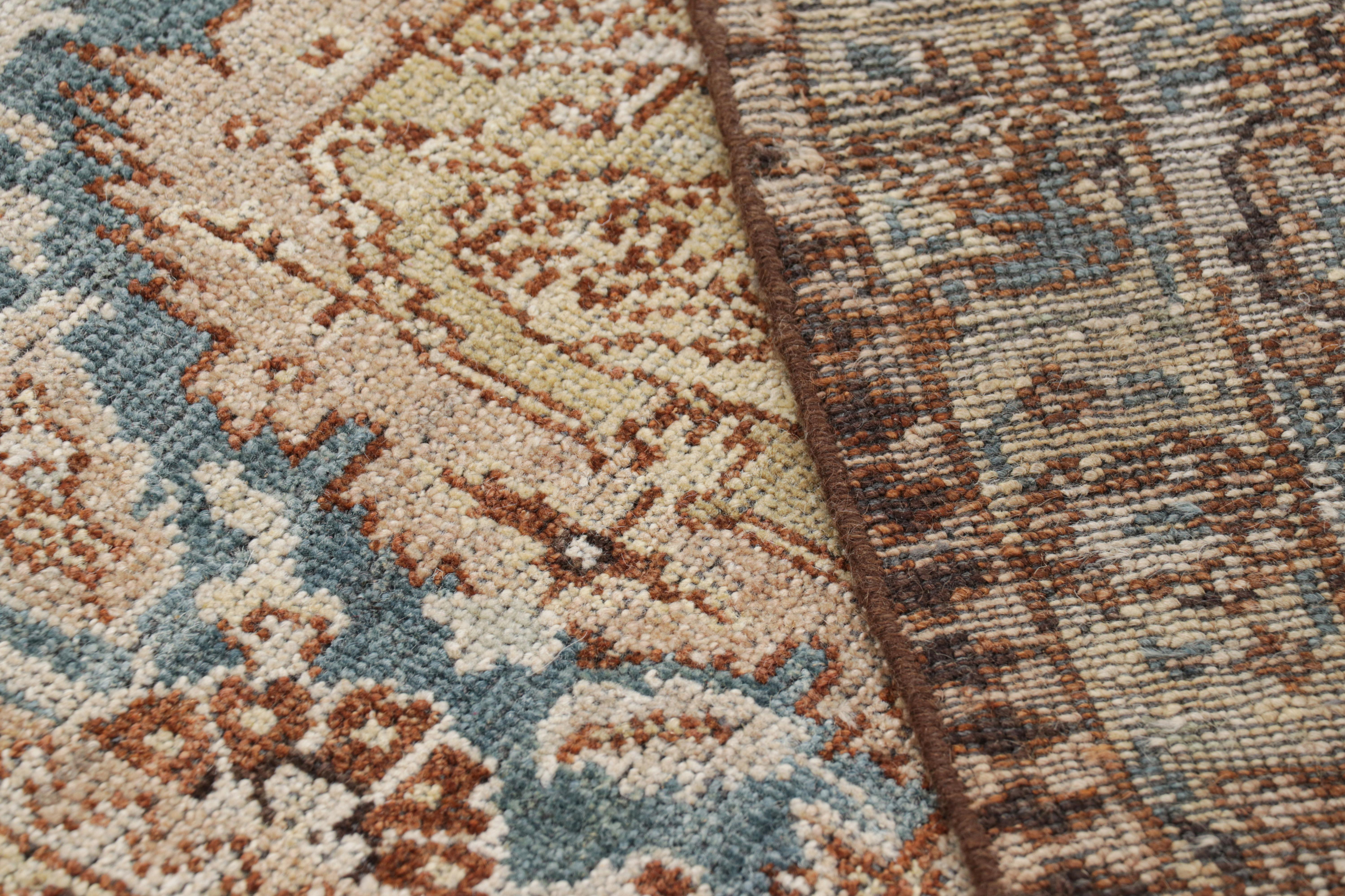 Wool Rug & Kilim’s Burano Persian Style Rug with Colorful Pictorials & Floral Pattern For Sale