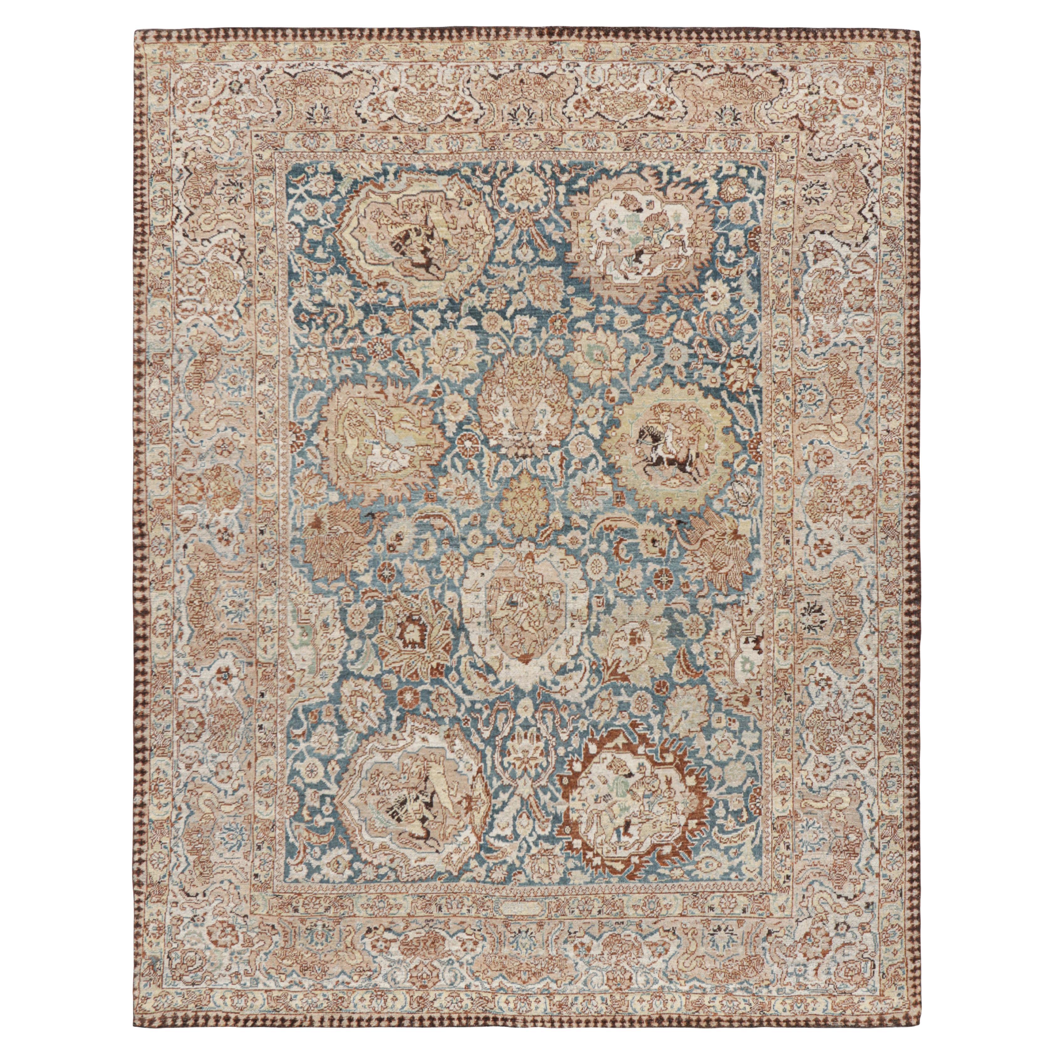 Rug & Kilim’s Burano Persian Style Rug with Colorful Pictorials & Floral Pattern For Sale