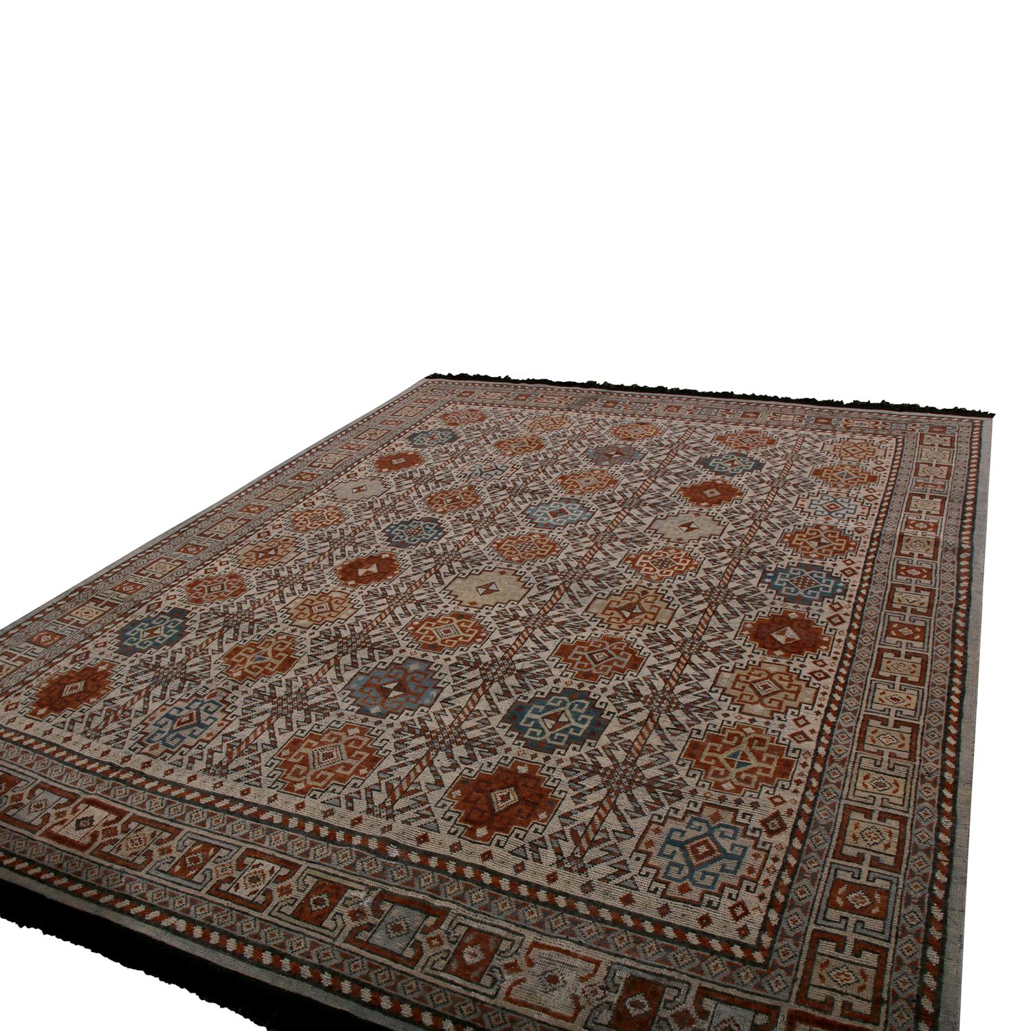 Dieser 8 x 10 große, handgeknüpfte Teppich aus außergewöhnlich weicher Ghazni-Wolle mit einer einzigartigen Garnmischung gehört zu den jüngsten Ergänzungen der Burano-Kollektion von Rug & Kilim, die für ihre bahnbrechende Methode bekannt ist,