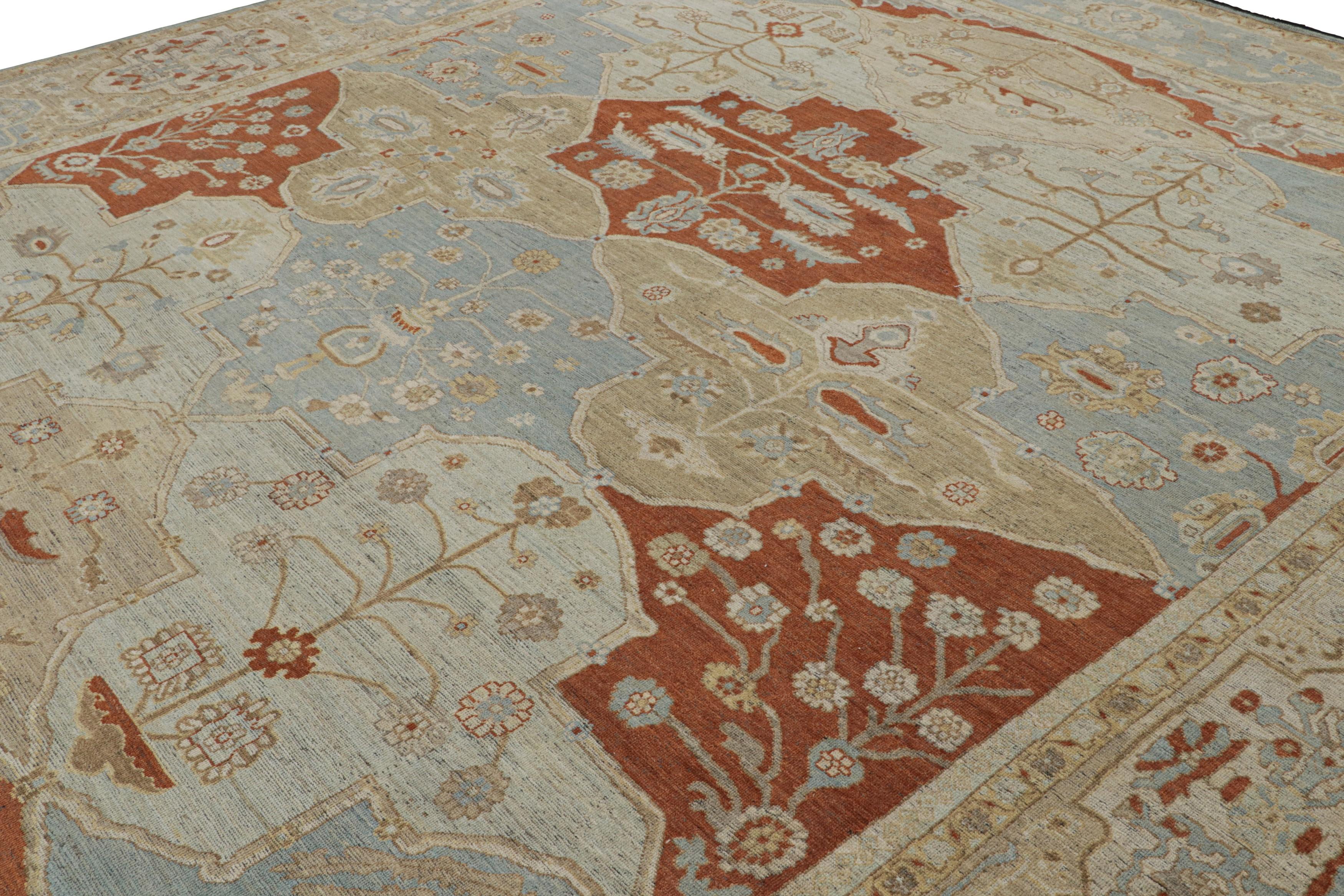 Rug & Kilim's Burano-Teppich mit Blumenmustern und Kartuschen (Handgeknüpft) im Angebot