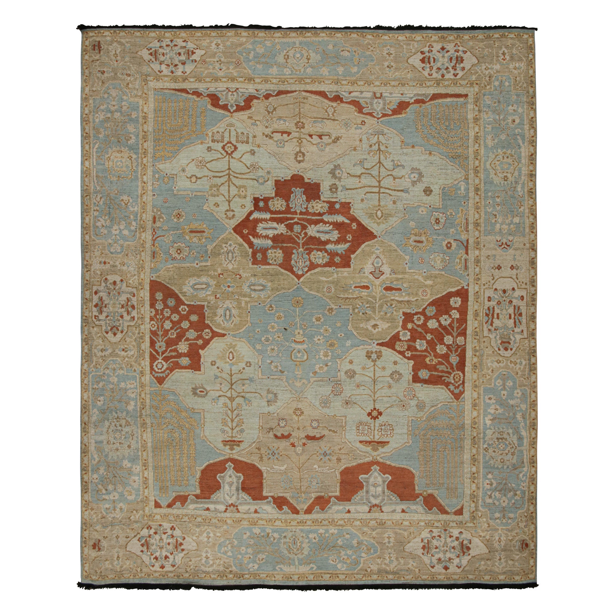 Rug & Kilim’s Burano Rug with Floral Patterns and Cartouches For Sale
