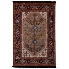 Rug
Kilim
s Burano Style Beige Rot und Blau Custom Persian Hamadan Style Rug