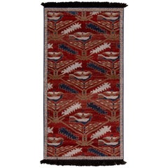 Rug & Kilim’s Burano Turkmen Style Beige Brown and Red Wool Custom Runner