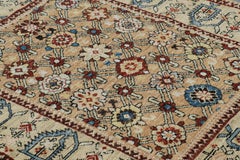 Rug & Kilim’s Caucasian Kuba Style Rug in Beige-Brown with Floral Patterns