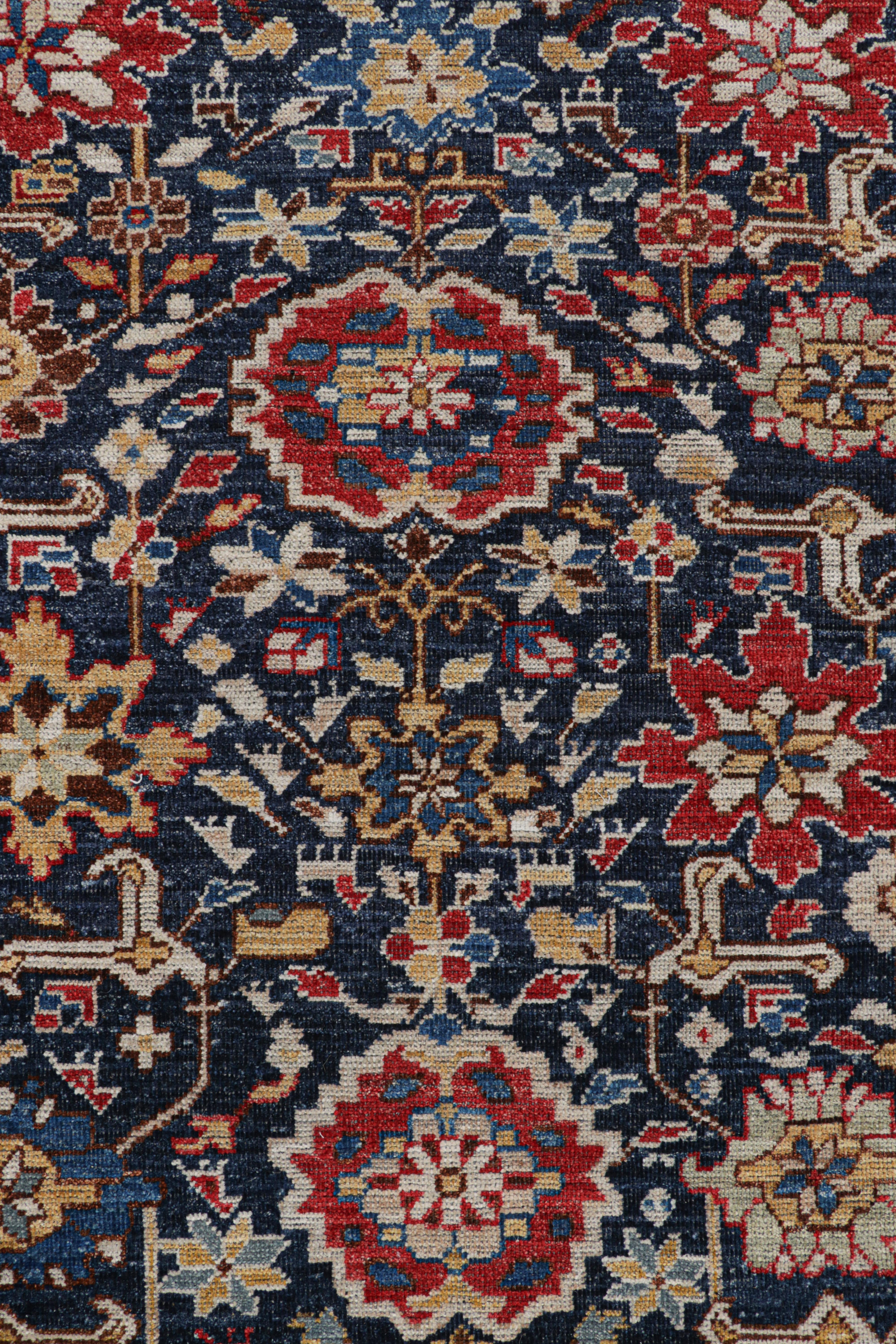XXI secolo e contemporaneo Rug & Kilim è un tappeto in stile Kuba caucasico in blu con motivi pittorici e floreali in vendita