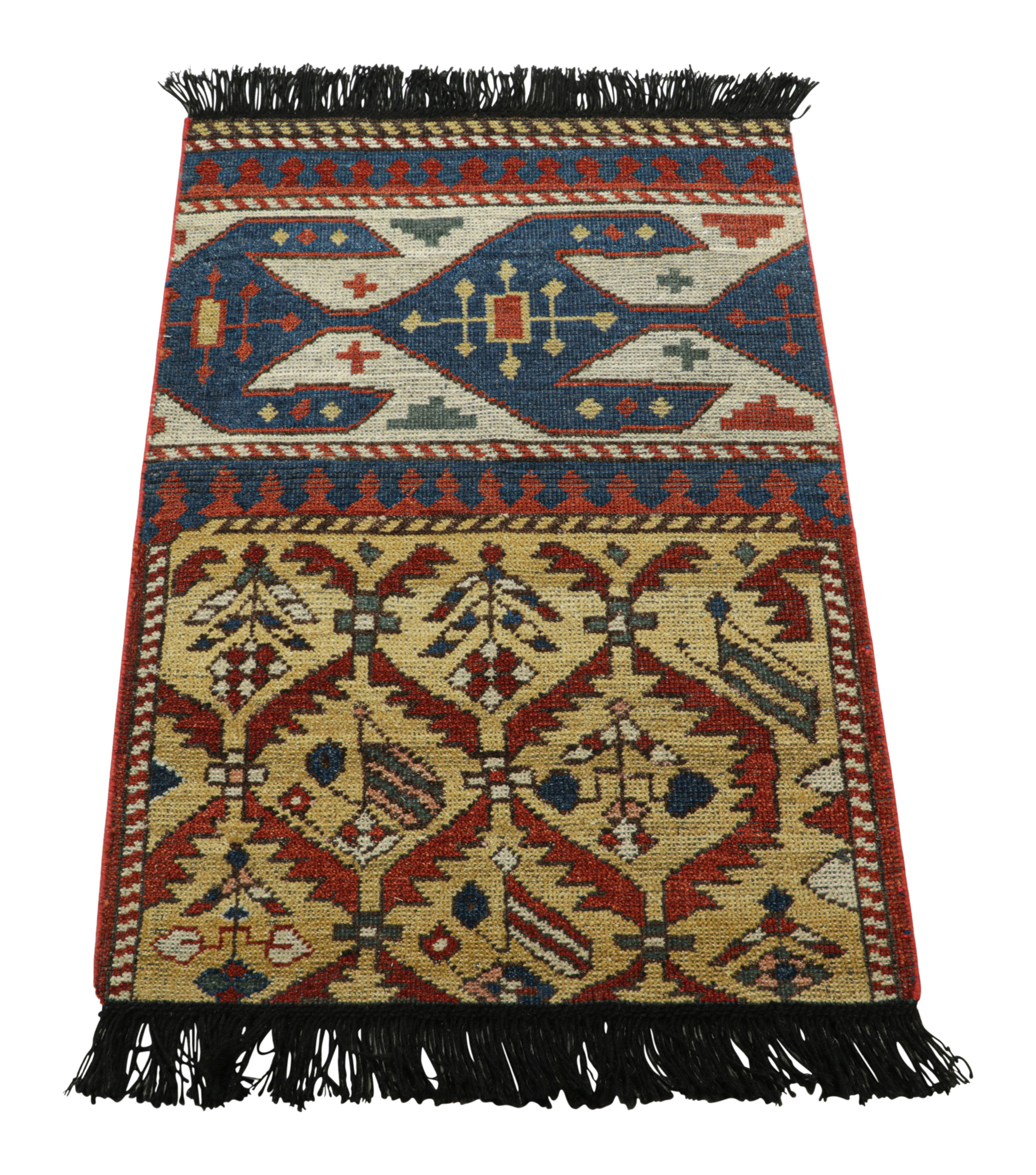Hand-knotted in wool, this 2x3 rug is a new addition to the Burano Collection by Rug & Kilim—a bold and luxurious new exploration of important classics and period pieces.

On the Design: 

This rug is particularly inspired by antique Caucasian rugs
