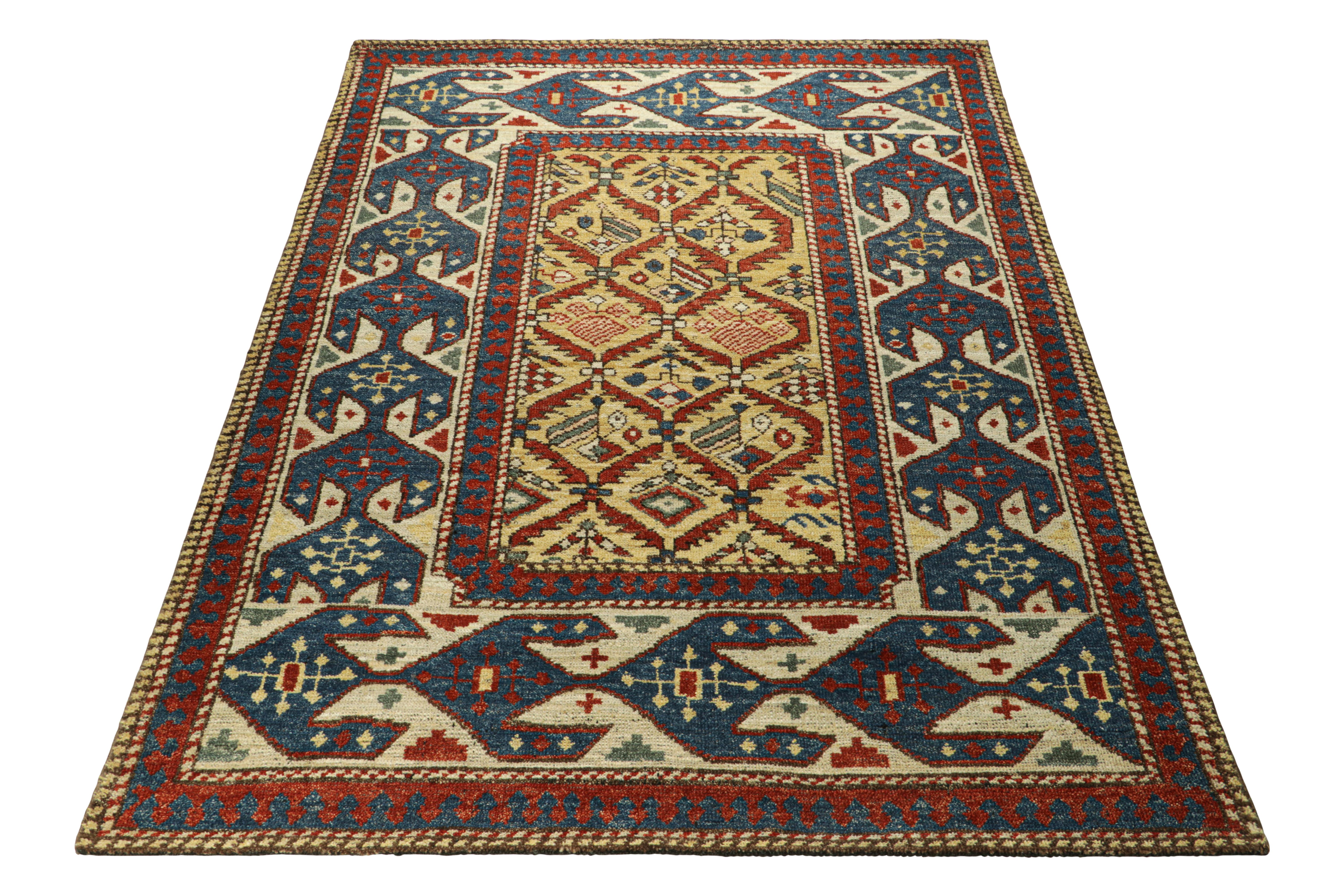 Rug & Kilim's Kaukasischer Kuba Stil Teppich mit geometrischen Mustern im Zustand „Neu“ im Angebot in Long Island City, NY