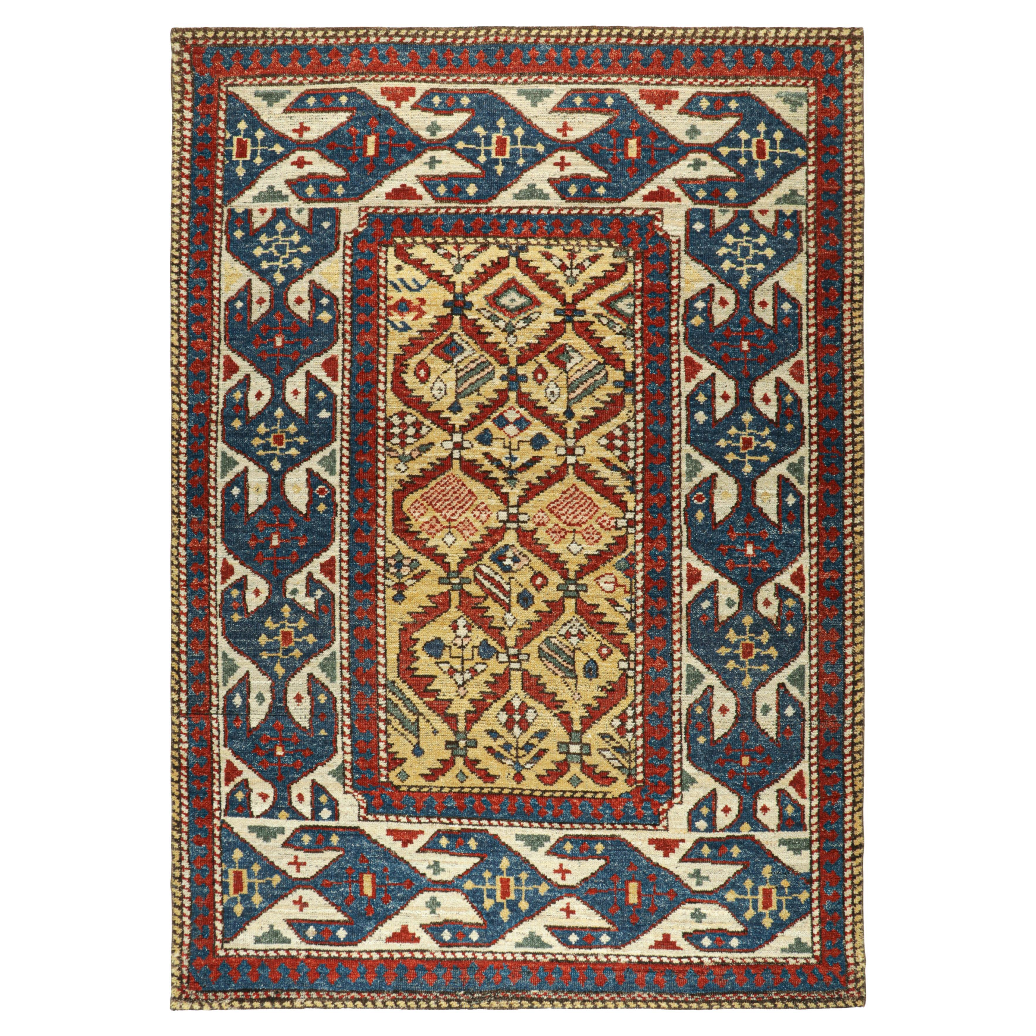Rug & Kilim's Kaukasischer Kuba Stil Teppich mit geometrischen Mustern