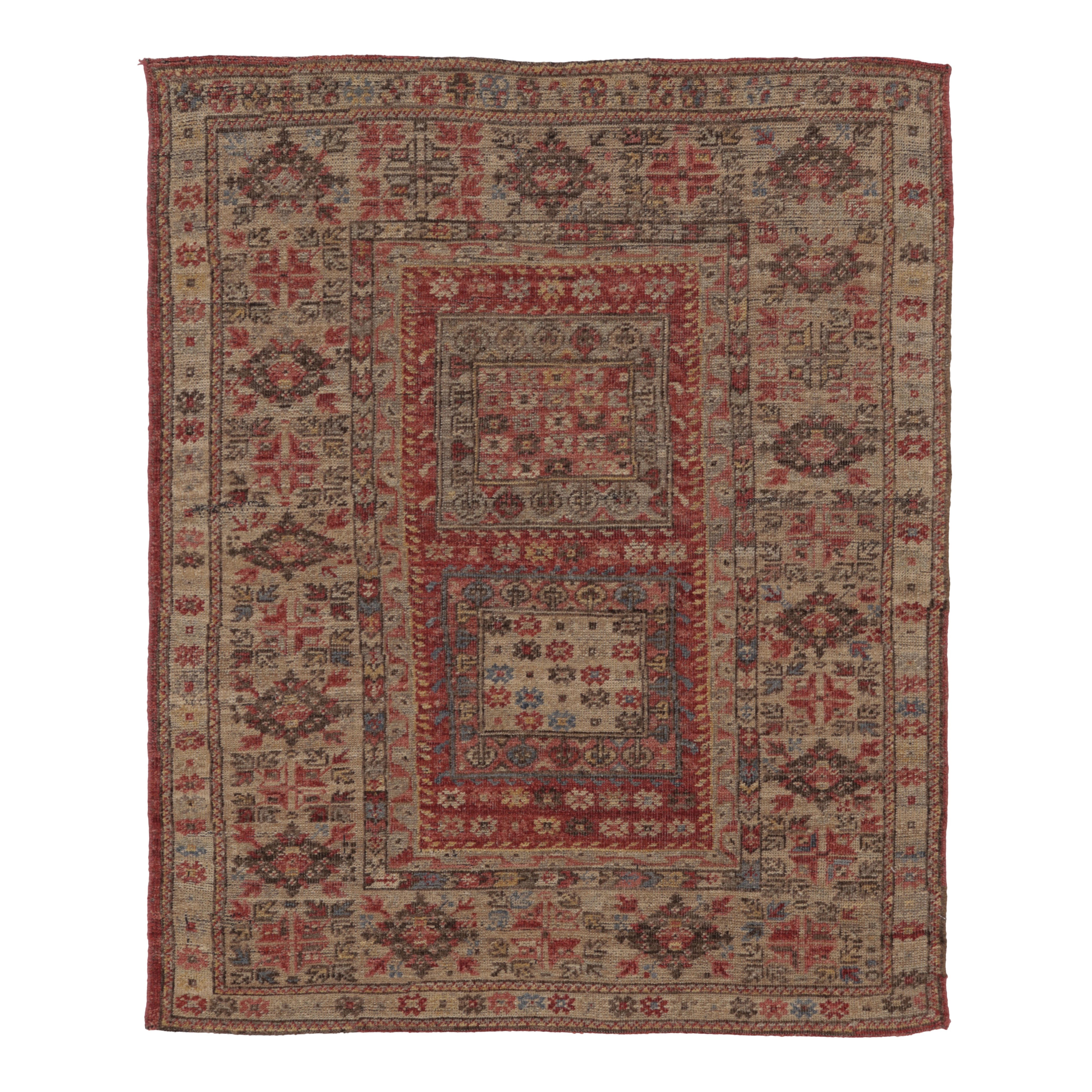Rug
Kilim
s kaukasischer, von Shrivan inspirierter Teppich mit reichen geometrischen Mustern