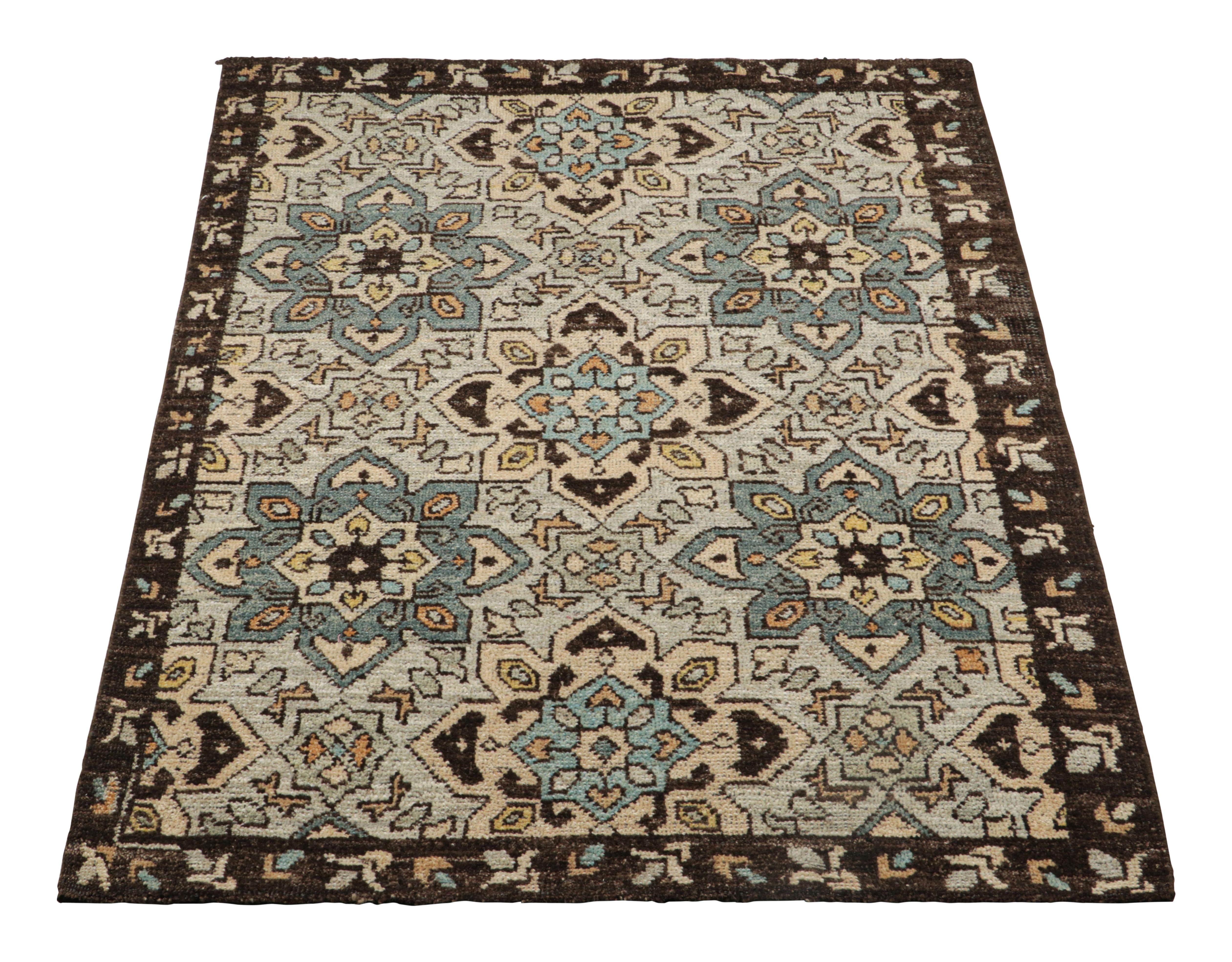 Kaukasischer Teppich von Rug & Kilim in Blau mit geometrischen Medaillons im Zustand „Neu“ im Angebot in Long Island City, NY