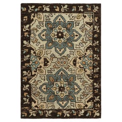 Rug & Kilim’s Caucasian Style Rug in Blue with Geometric Medallions