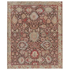 Rug & Kilim's kaukasischer Teppich in Rot und Brown mit Blumenmustern