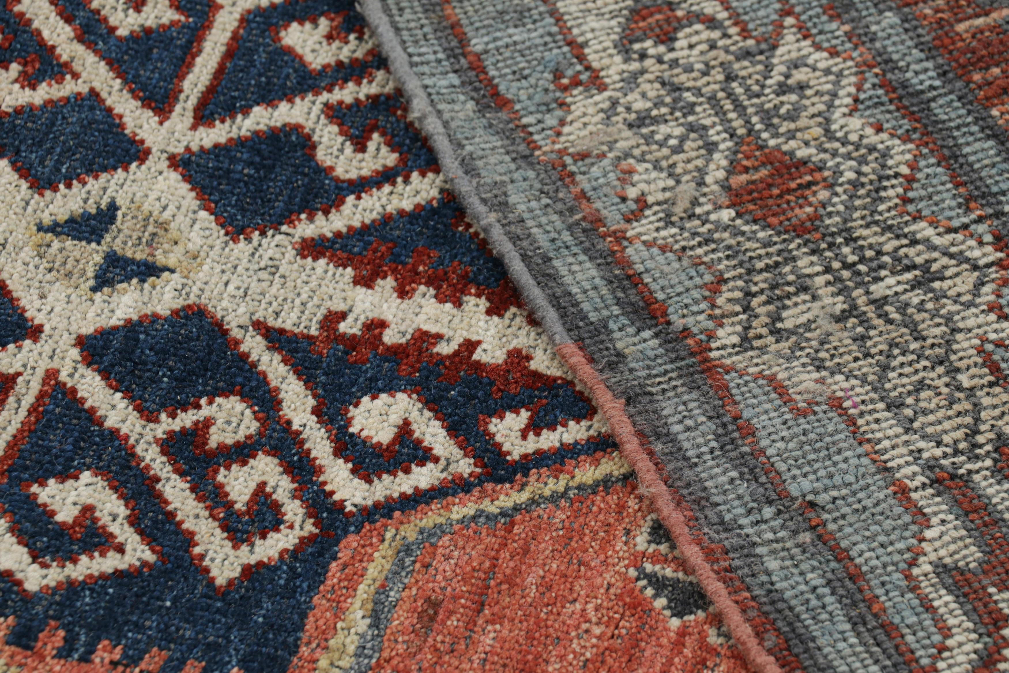 Contemporary Rug & Kilim’s Caucasian Style Rug in Red and Pink with Medallions For Sale