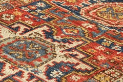 Tappeto in stile caucasico Rug & Kilim in rosso con medaglioni a stella Lesghi