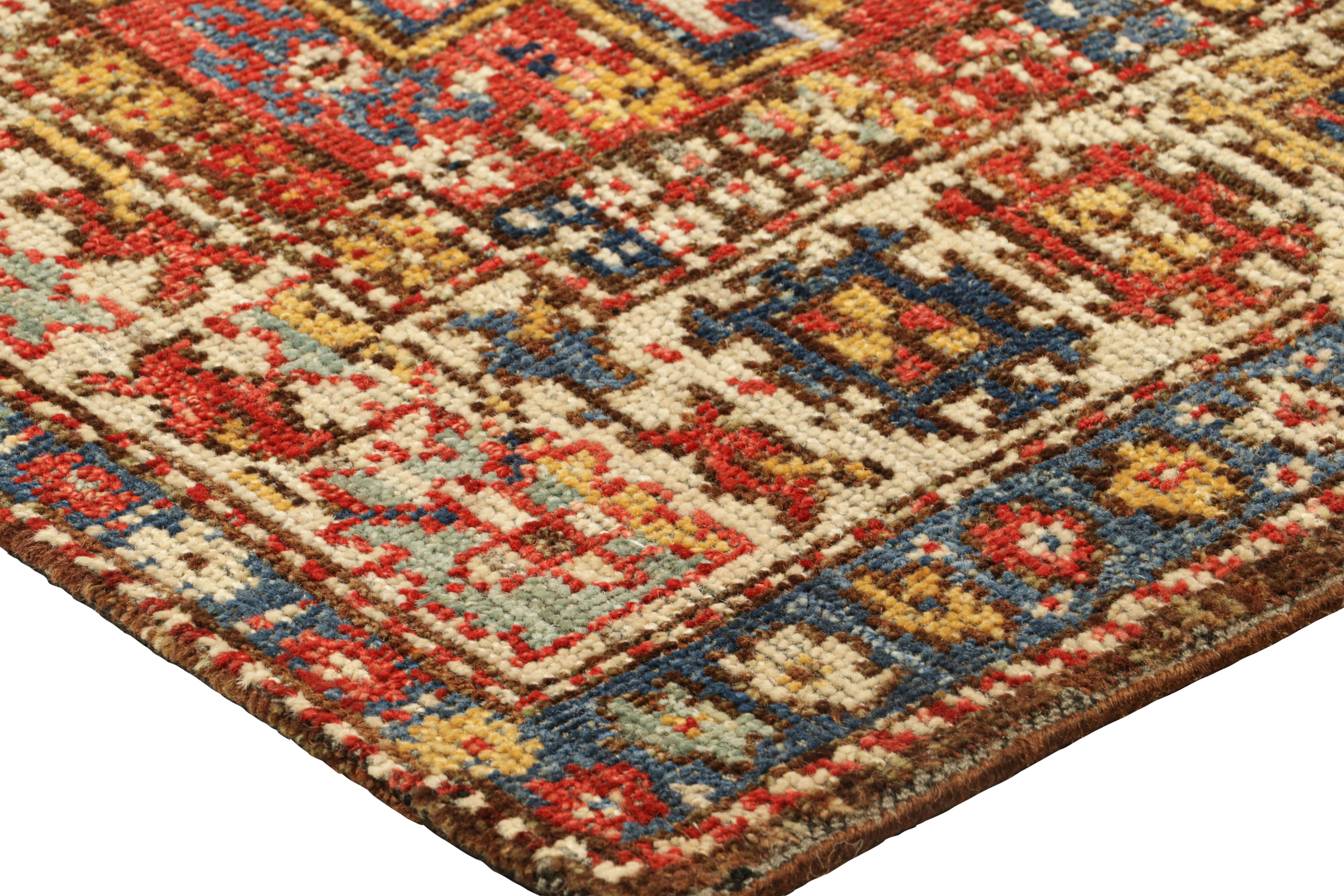 XXI secolo e contemporaneo Tappeto in stile caucasico Rug & Kilim in rosso con medaglioni a stella Lesghi in vendita