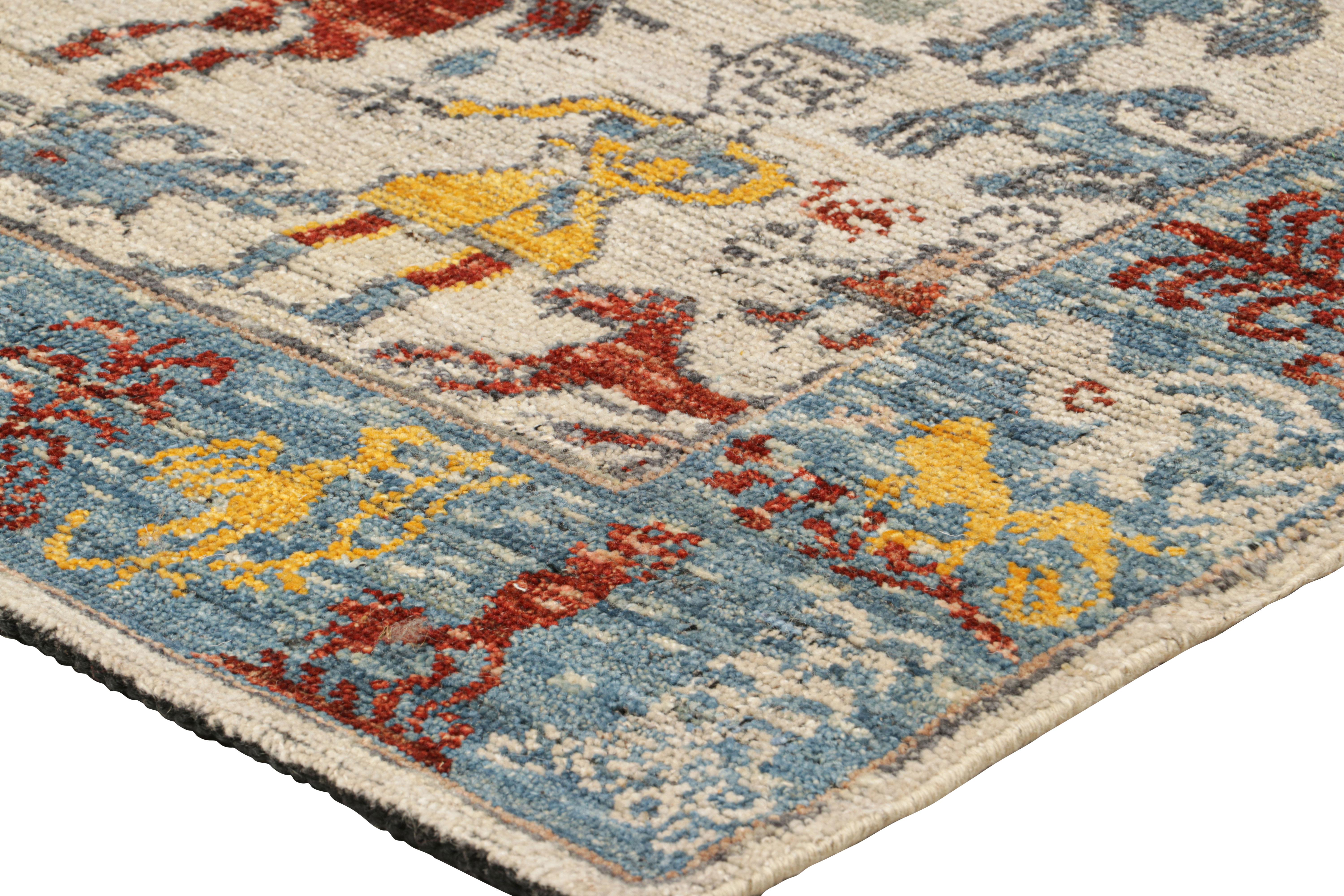 Rug & Kilim’s Caucasian Style Rug with Colorful Horse Rider Pictorials In New Condition For Sale In Long Island City, NY