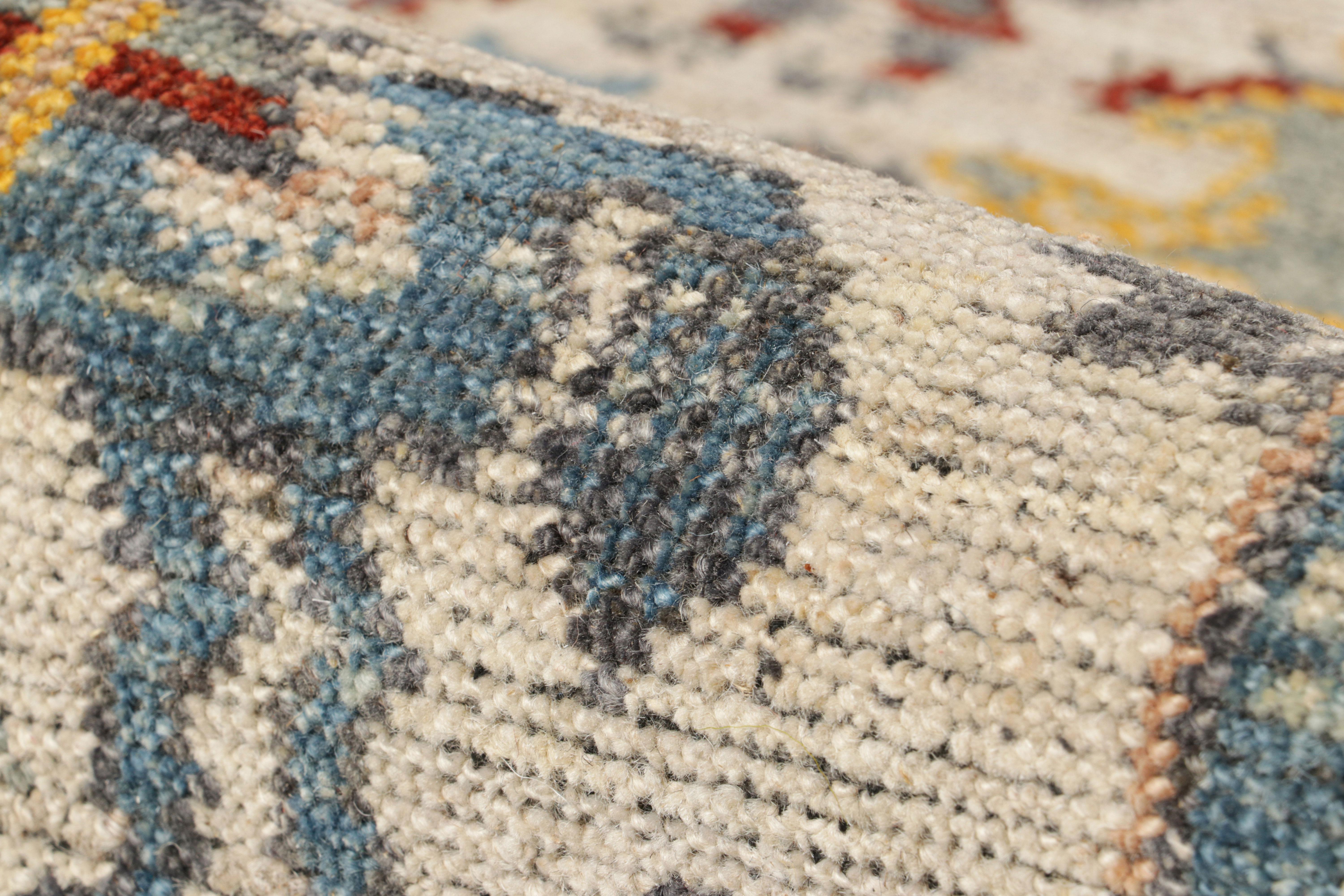 Wool Rug & Kilim’s Caucasian Style Rug with Colorful Horse Rider Pictorials For Sale