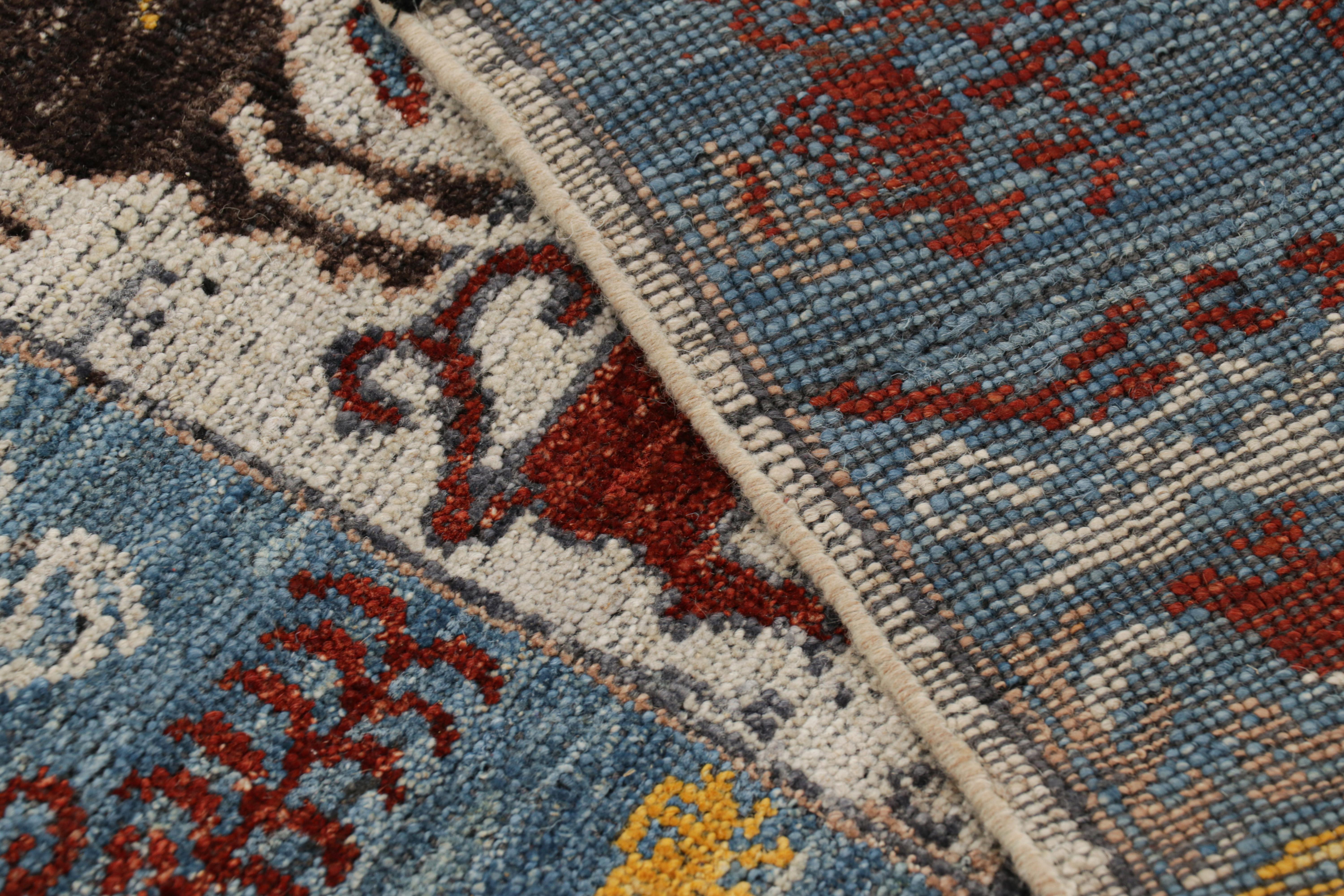 Rug & Kilims Läufer im kaukasischen Stil mit bunten Reiterbildern (21. Jahrhundert und zeitgenössisch) im Angebot