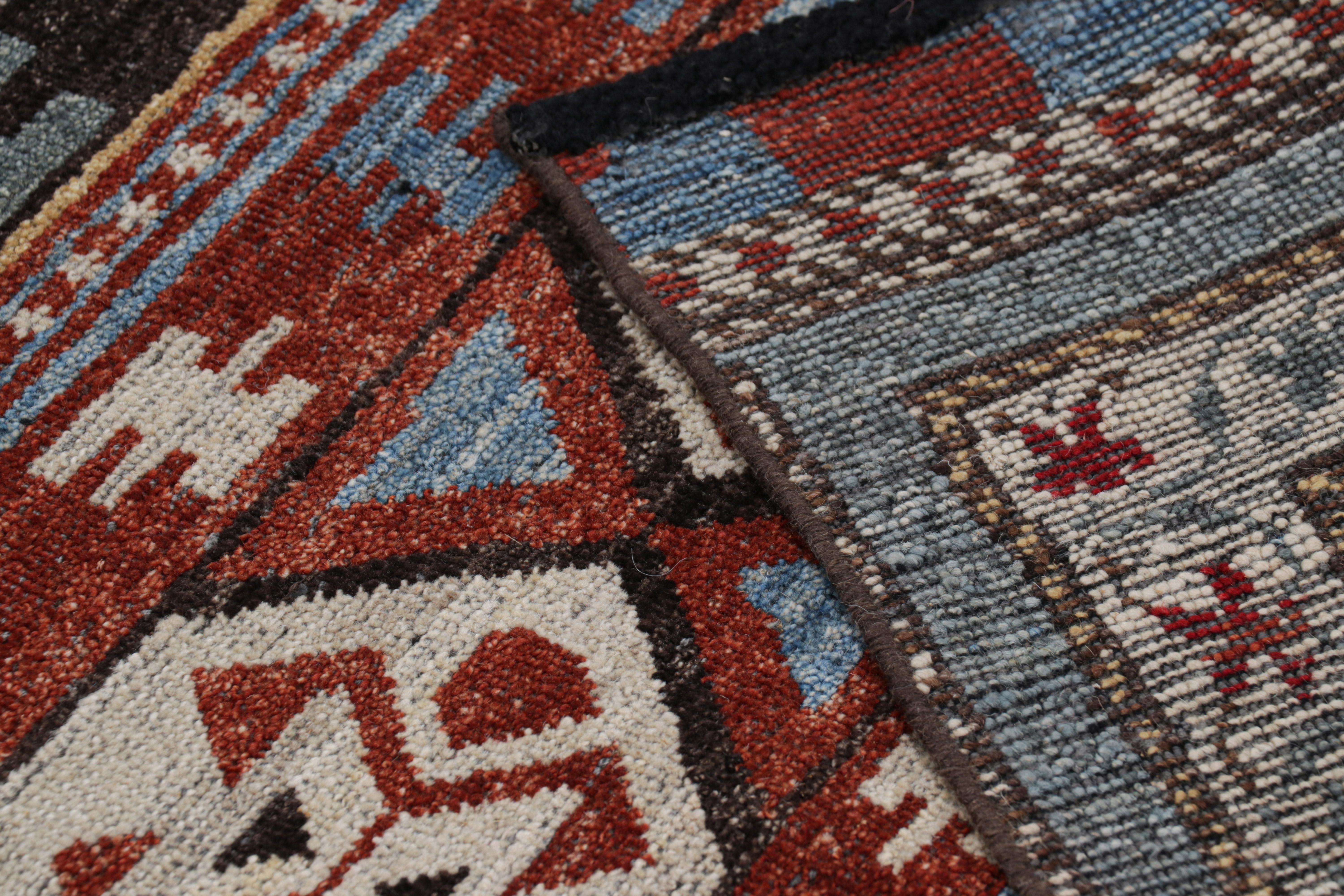 Rug & Kilims Läufer im kaukasischen Stil mit polychromen geometrischen Mustern (Wolle) im Angebot