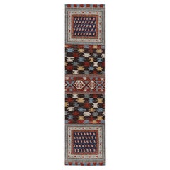 Rug & Kilims Läufer im kaukasischen Stil mit polychromen geometrischen Mustern