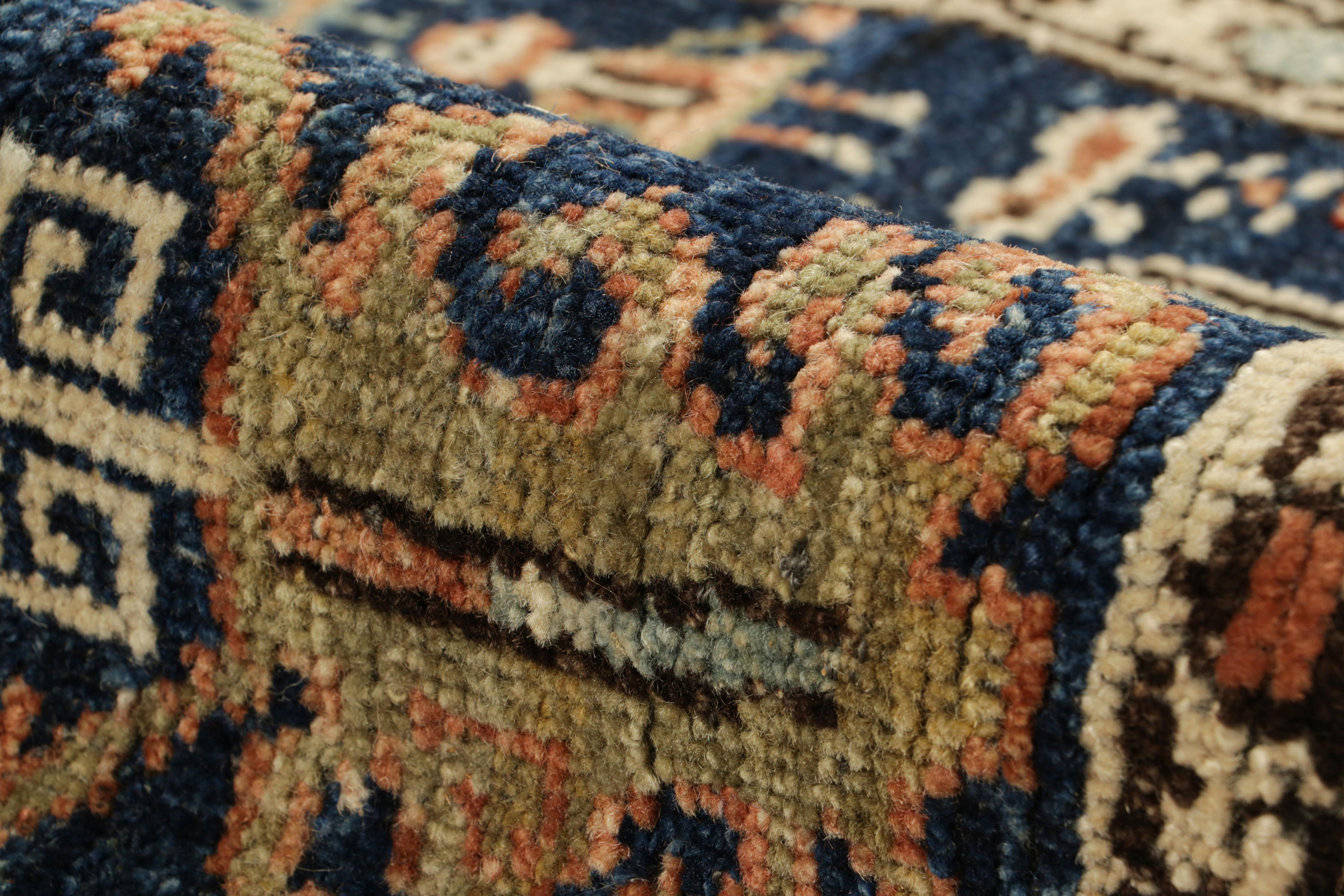 Rug & Kilim’s Caucasian (Style) Square Rug with Geometric Patterns and Figurals For Sale 1