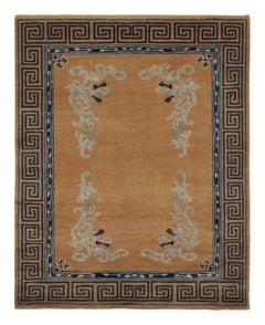 Rug 
Kilim’s Chinese Art Deco Inspired Rug, Brown with Greek Key Border