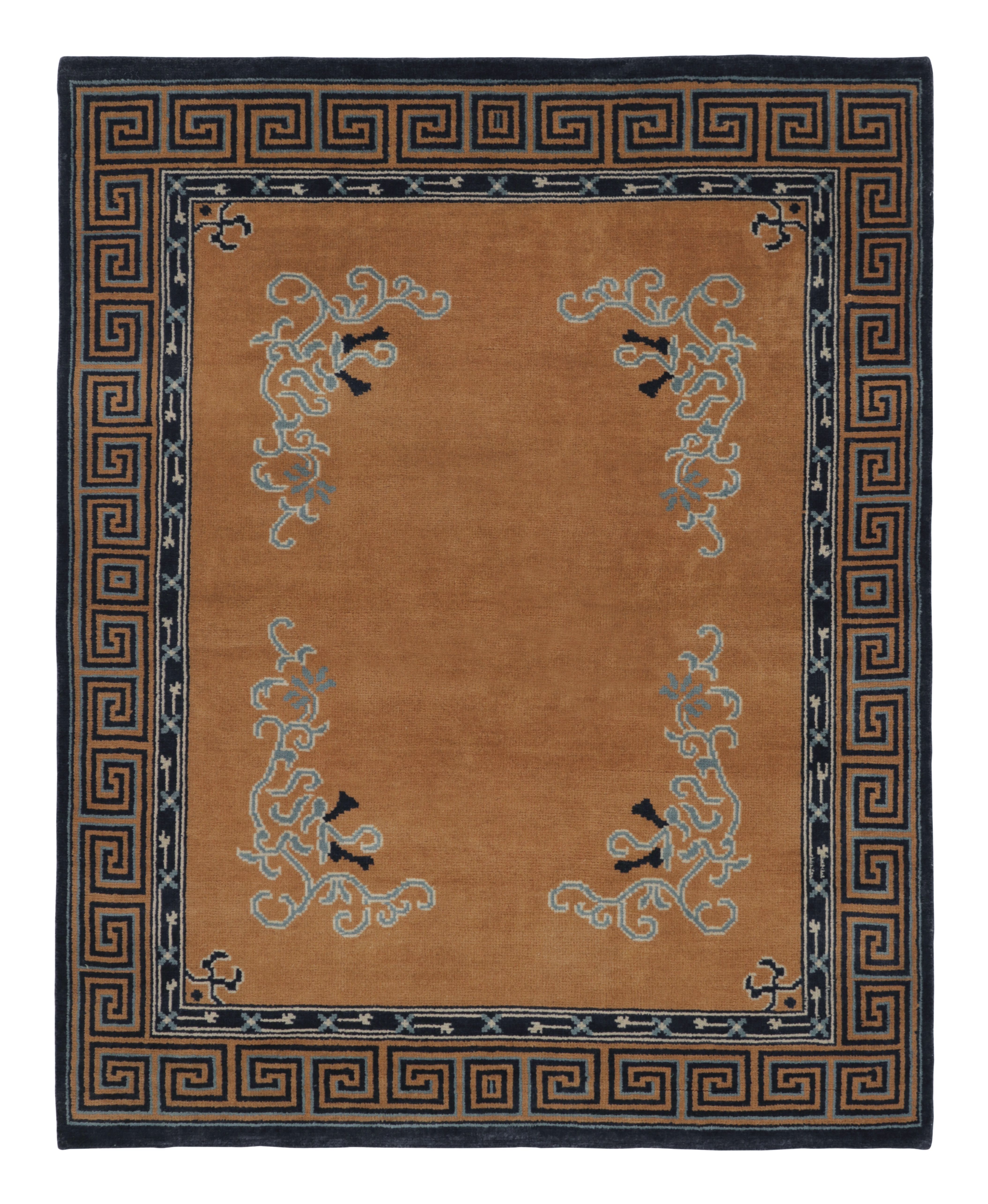 Rug
Kilim’s Chinese Art Deco Inspired Rug, Brown with Greek Key Border