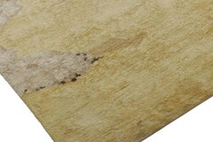 Rug & Kilim’s Chinese Art Deco-Inspired Rug, Gold with Serene Pictorial “Breeze”