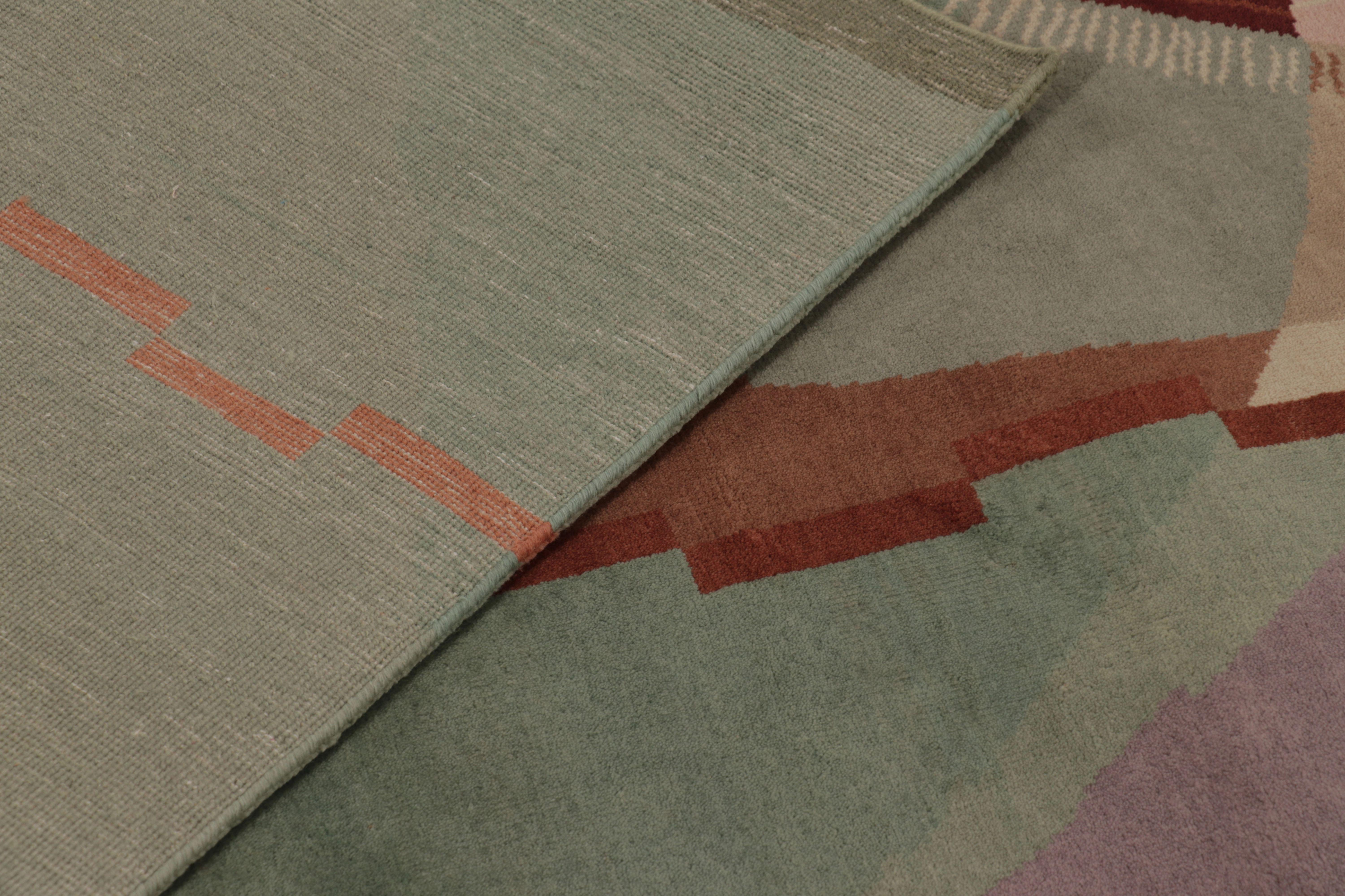 Rug & Kilims chinesischer, vom Art déco inspirierter Teppich mit kühnem, dynamischem geometrischem Muster im Angebot 1